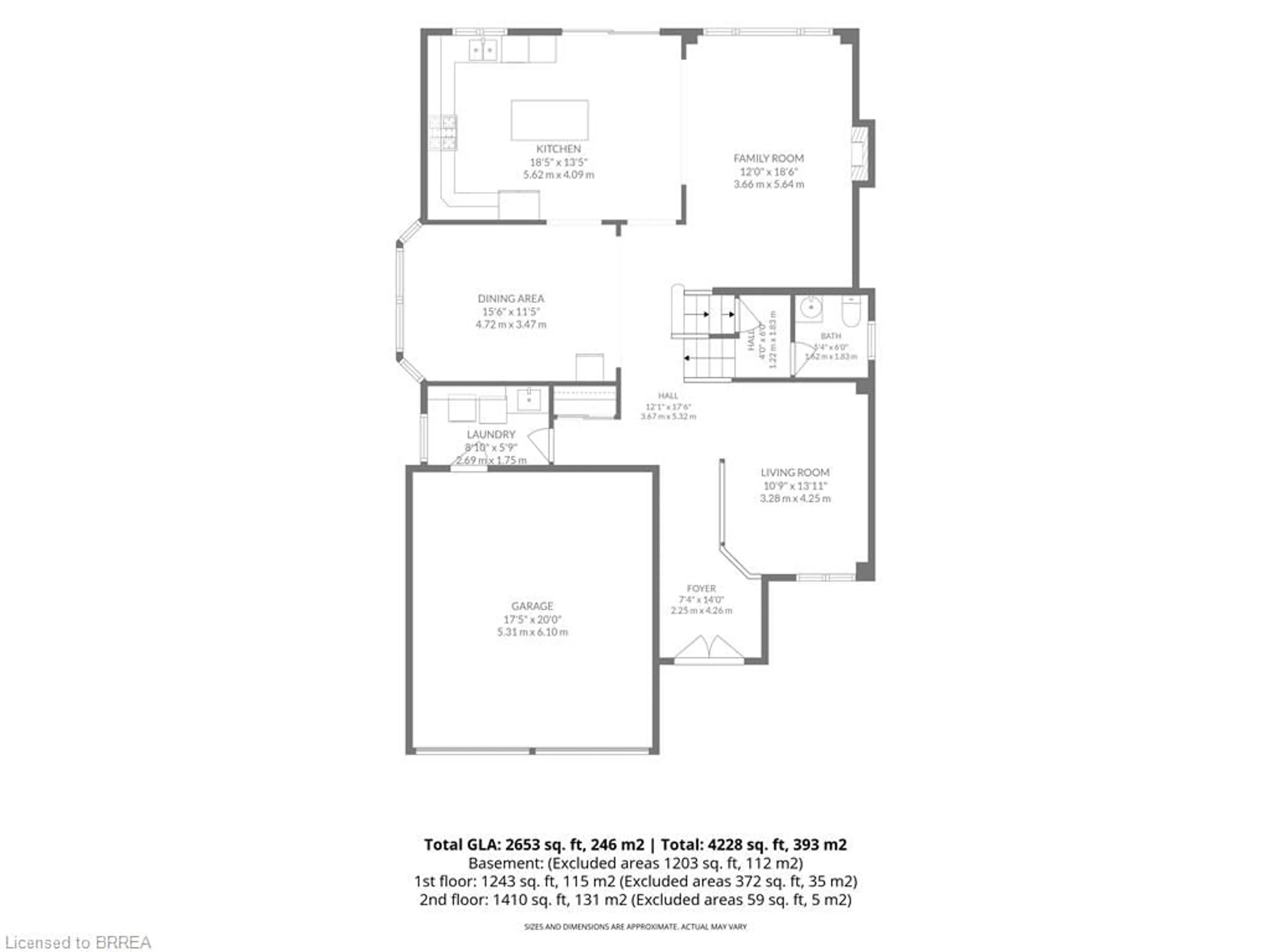Floor plan for 42 Stephenson Rd, Brantford Ontario N3S 0B2