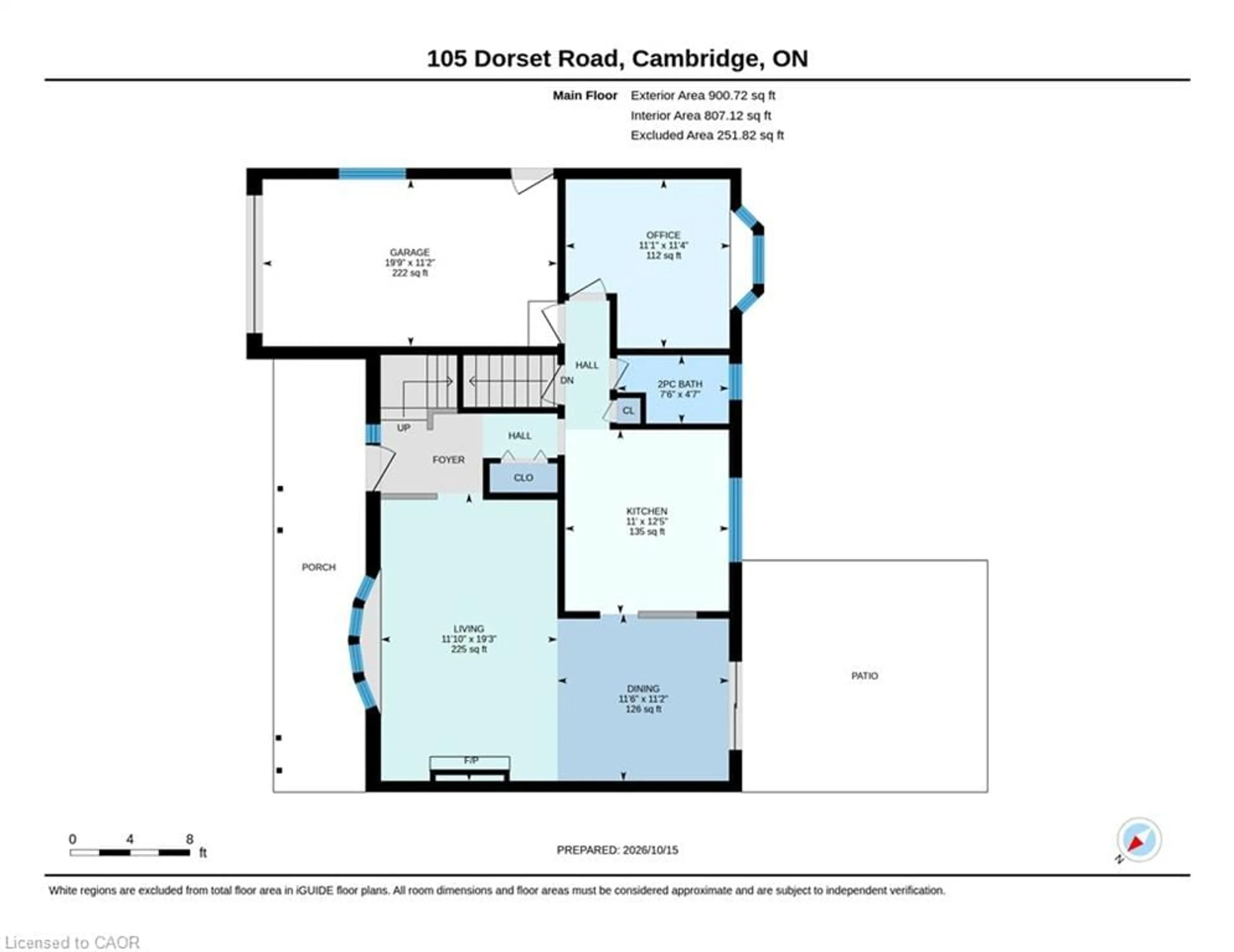 Floor plan for 105 Dorset Rd, Cambridge Ontario N1R 2X1