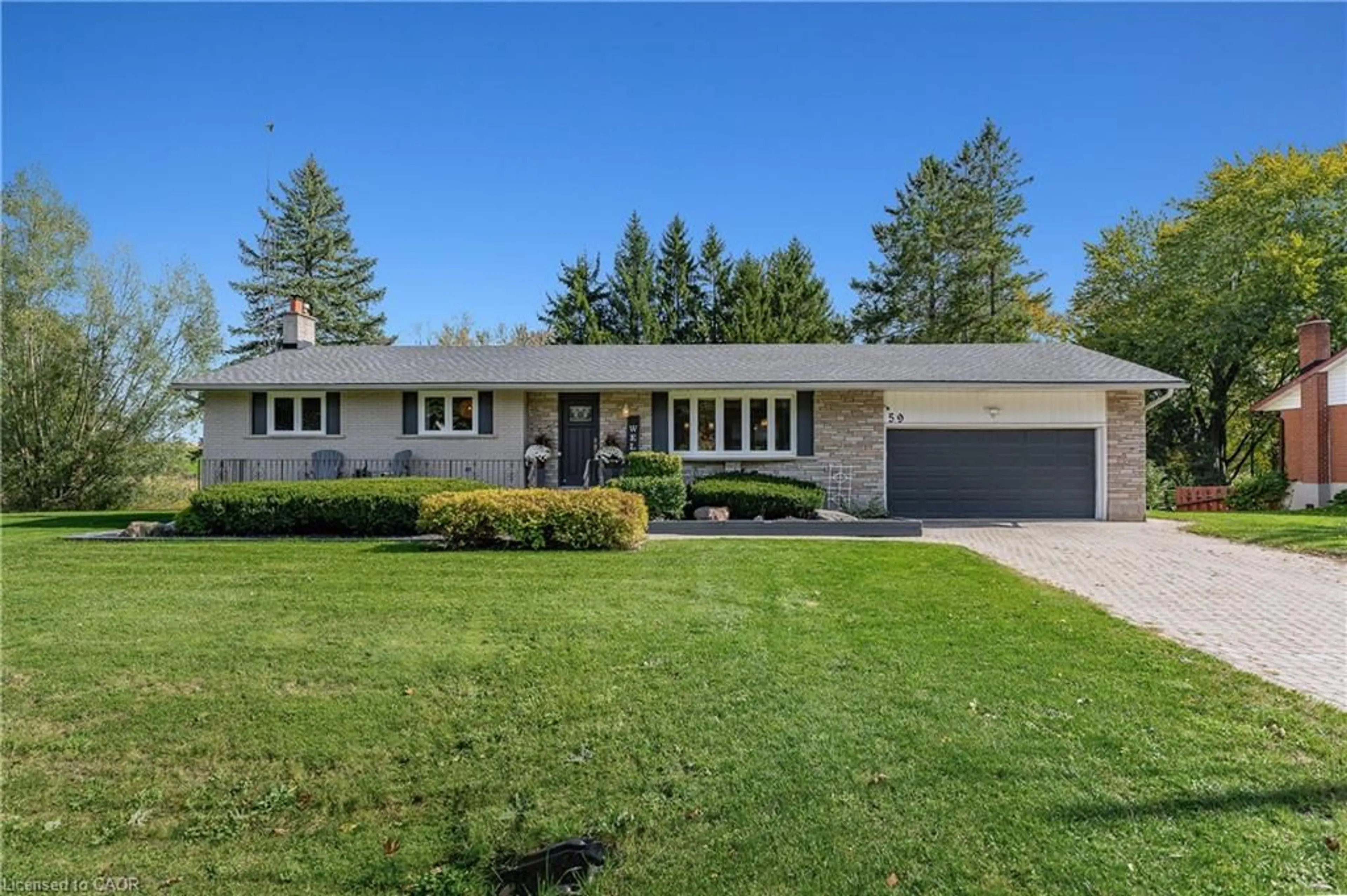 Home with vinyl exterior material, street for 59 Notre Dame Ave, Maryhill Ontario N0B 2B0
