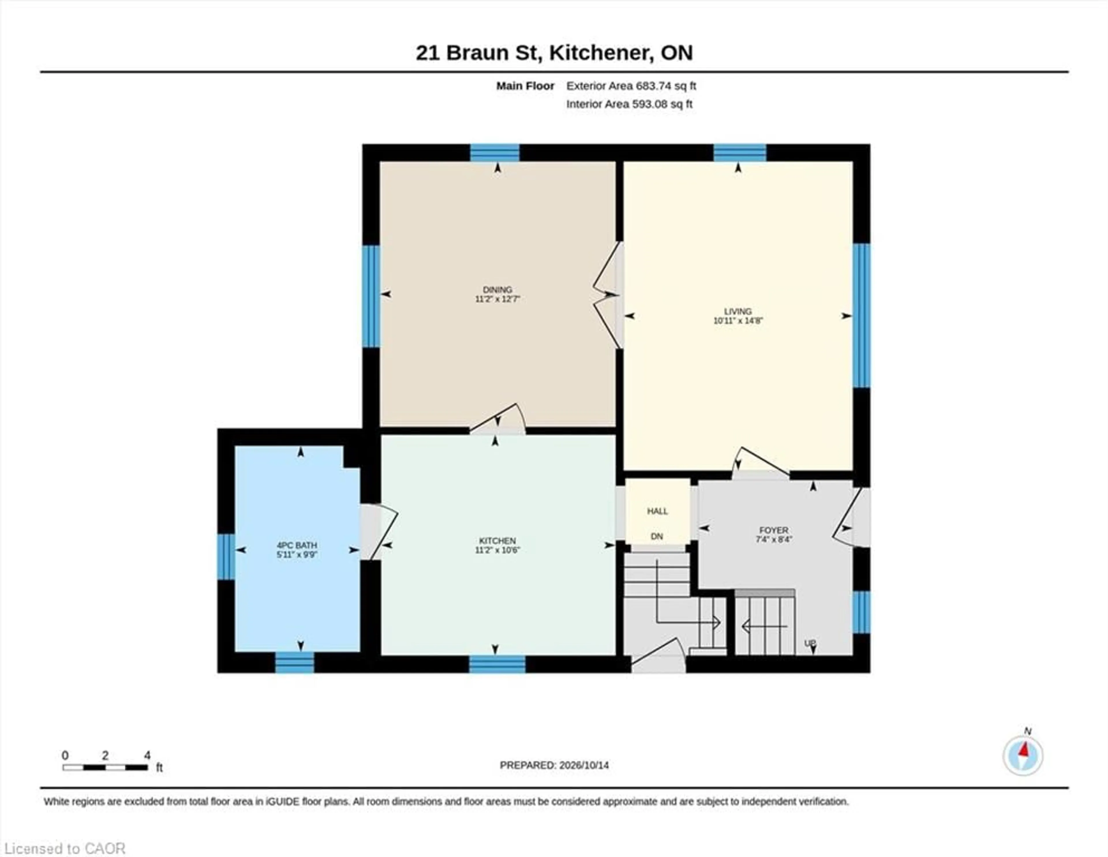 Floor plan for 21 Braun St, Kitchener Ontario N2H 3R2