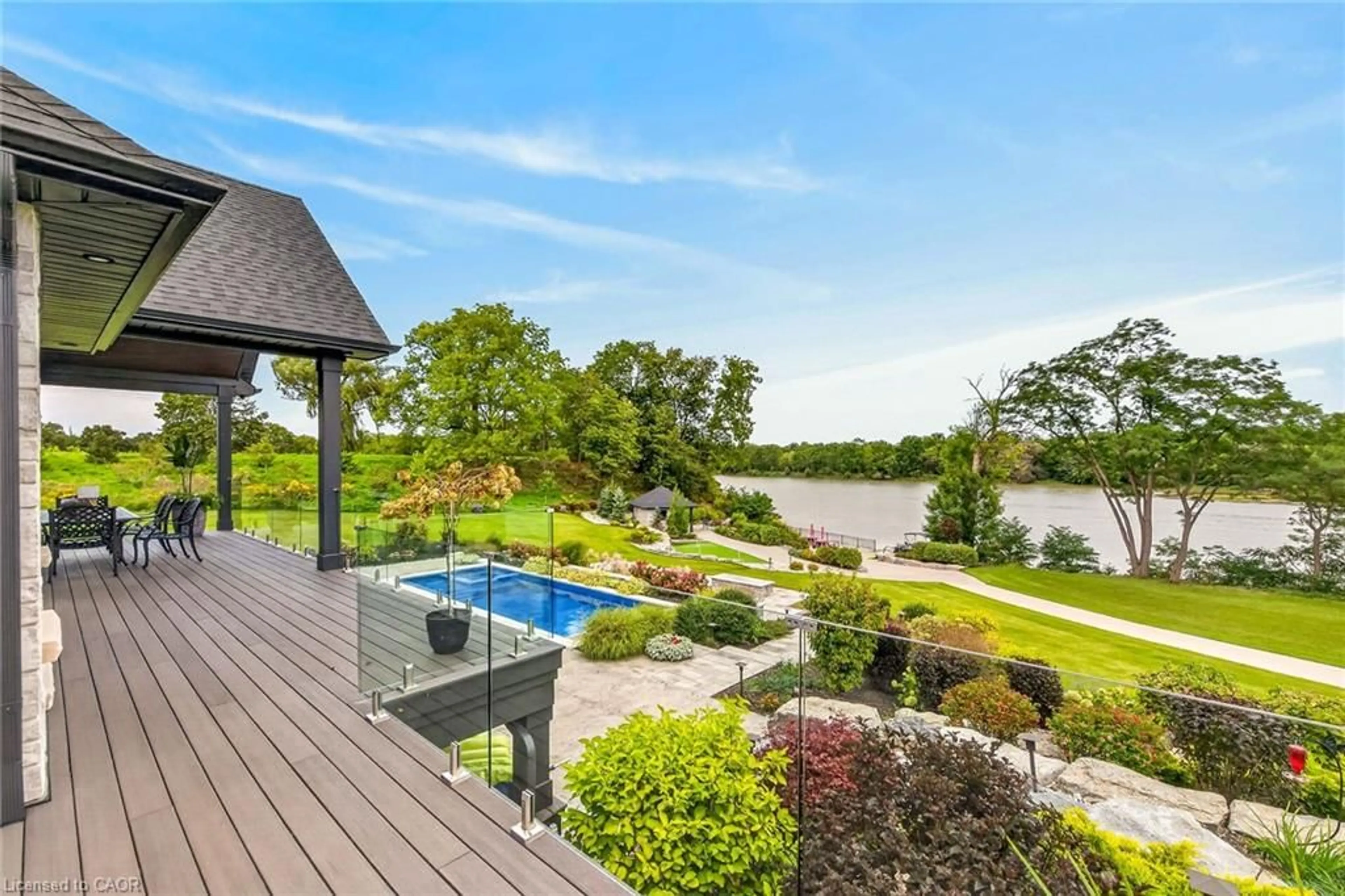 Patio, water/lake/river/ocean view for 2064 River Rd, Cayuga Ontario N0A 1E0