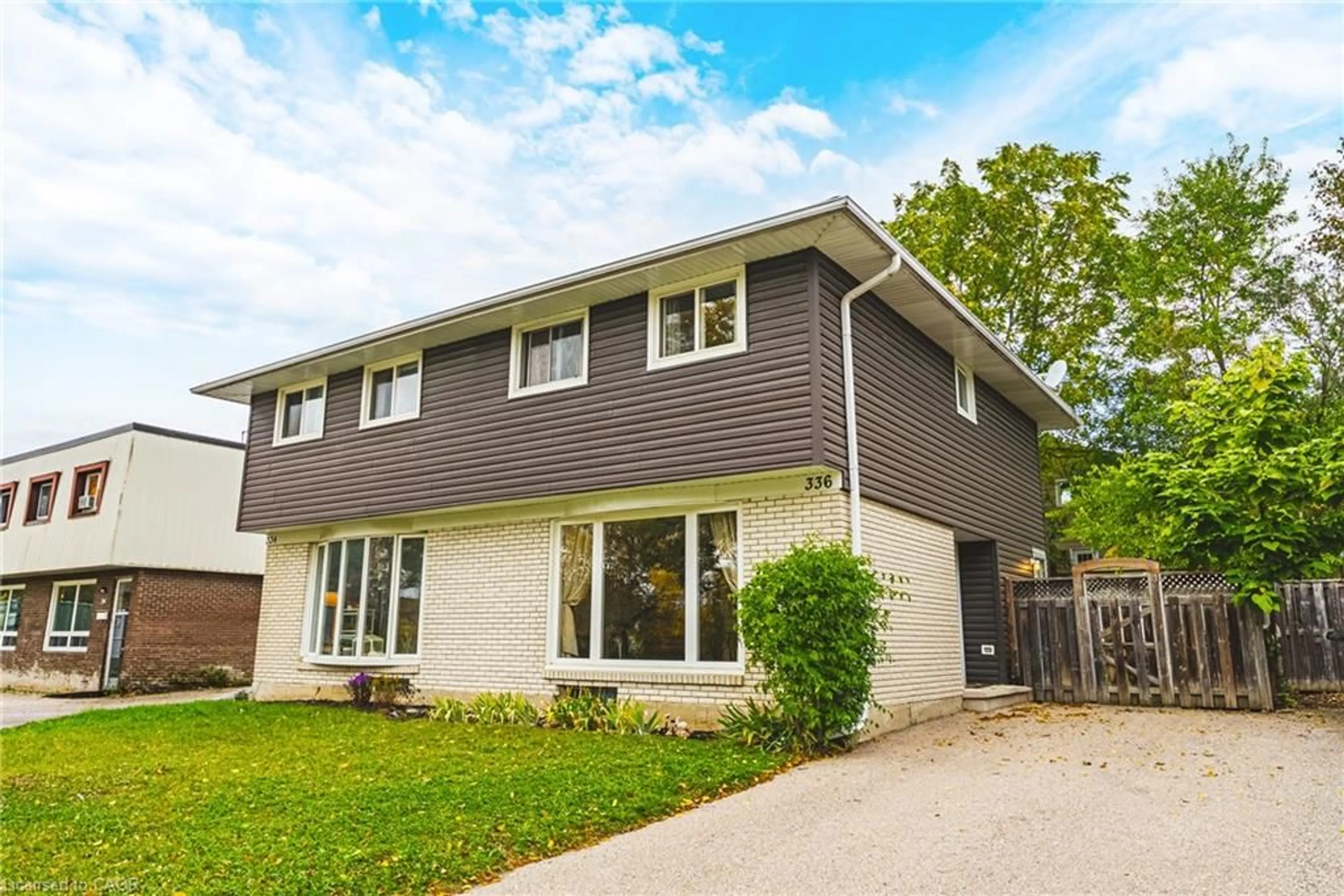 Home with vinyl exterior material, street for 336 Morgan Ave, Kitchener Ontario N2A 2N1