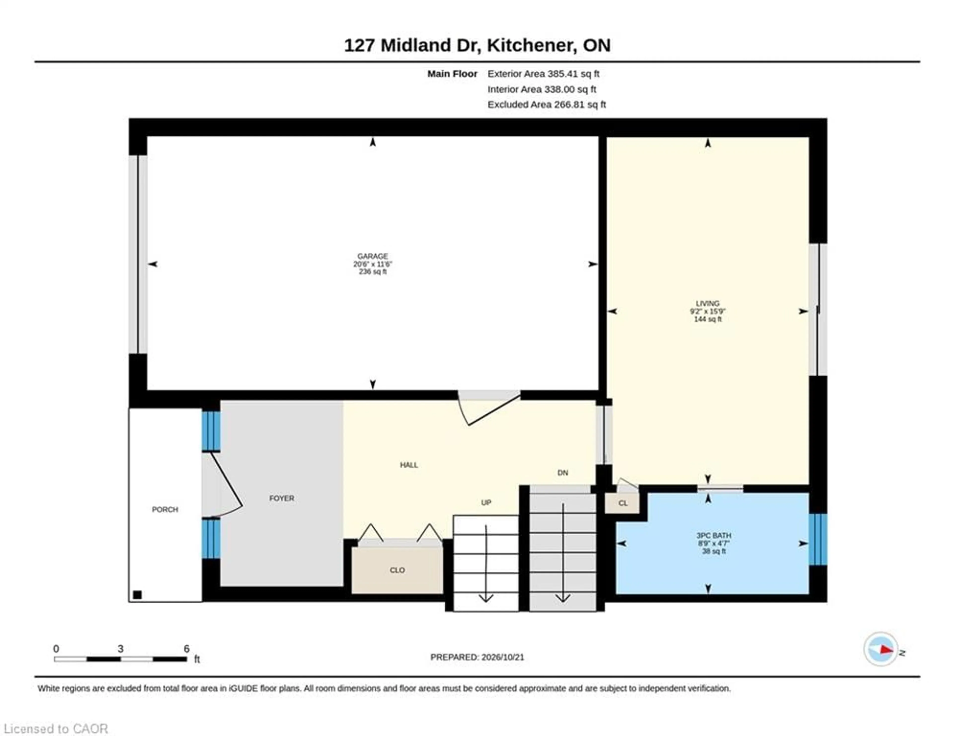 Floor plan for 127 Midland Dr, Kitchener Ontario N2A 2A9