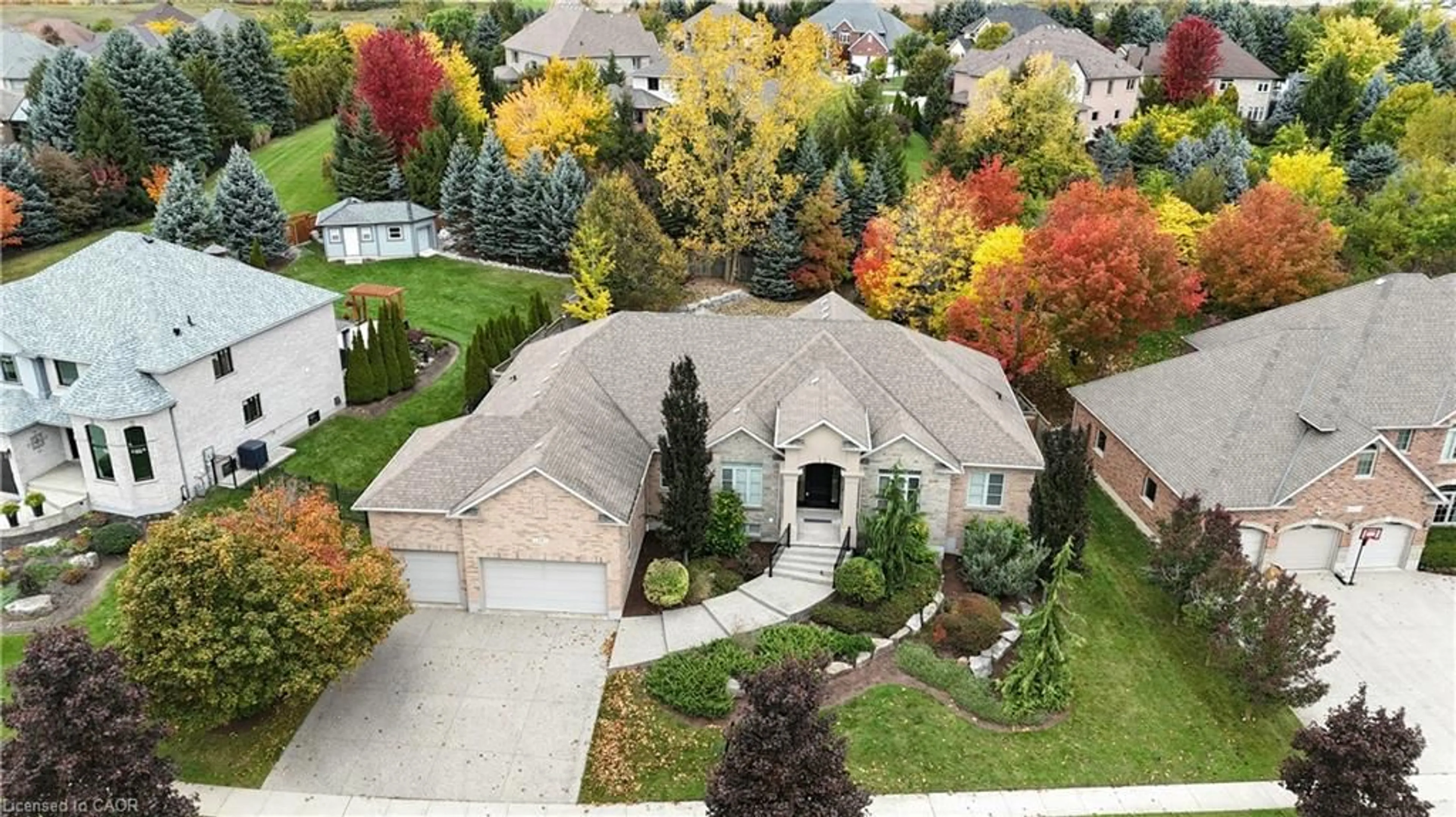 A pic from outside/outdoor area/front of a property/back of a property/a pic from drone, street for 28 Rickert Way, Mannheim Ontario N0B 2H0