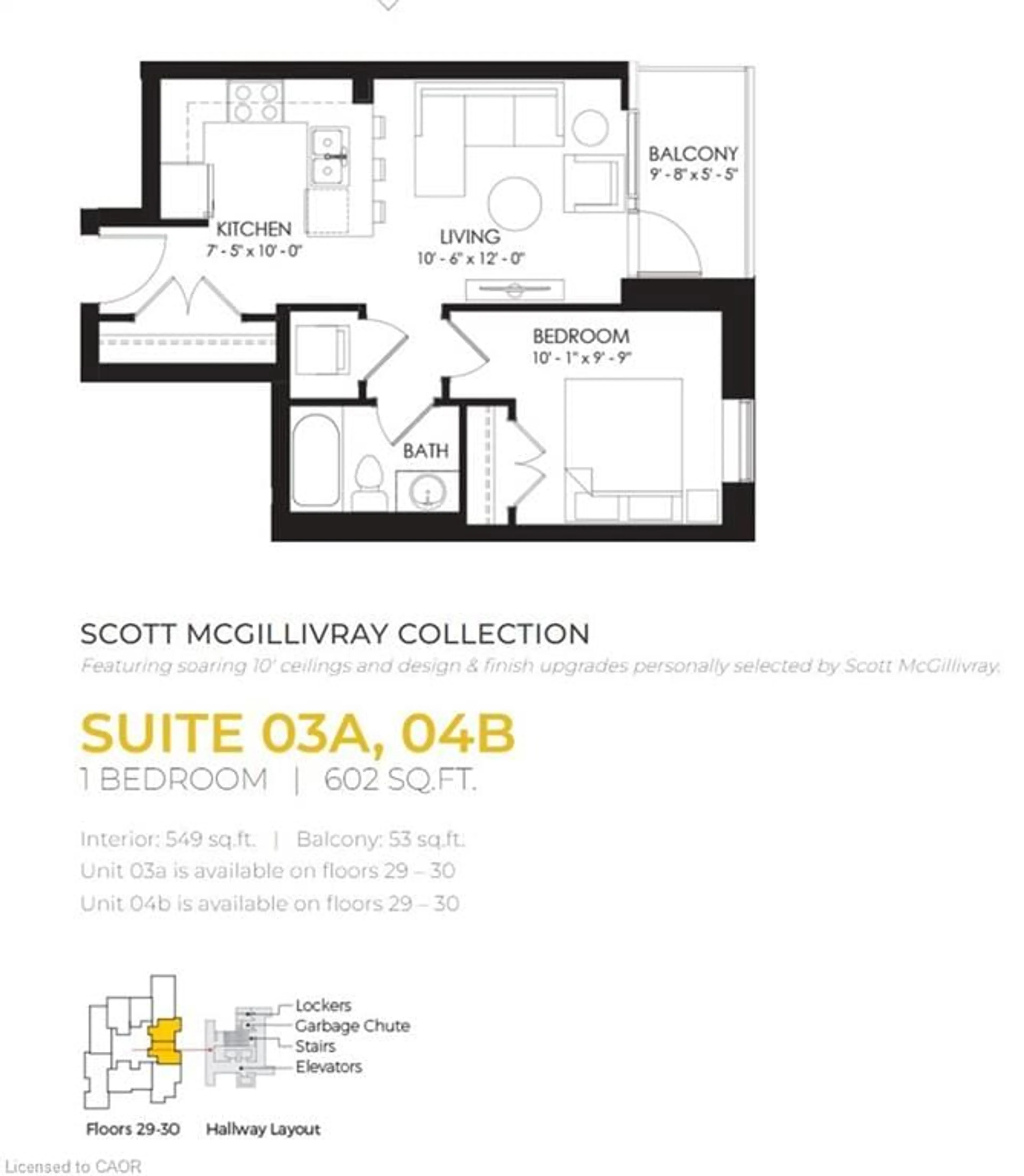 Floor plan for 60 Charles St #2903, Kitchener Ontario N2G 0C9