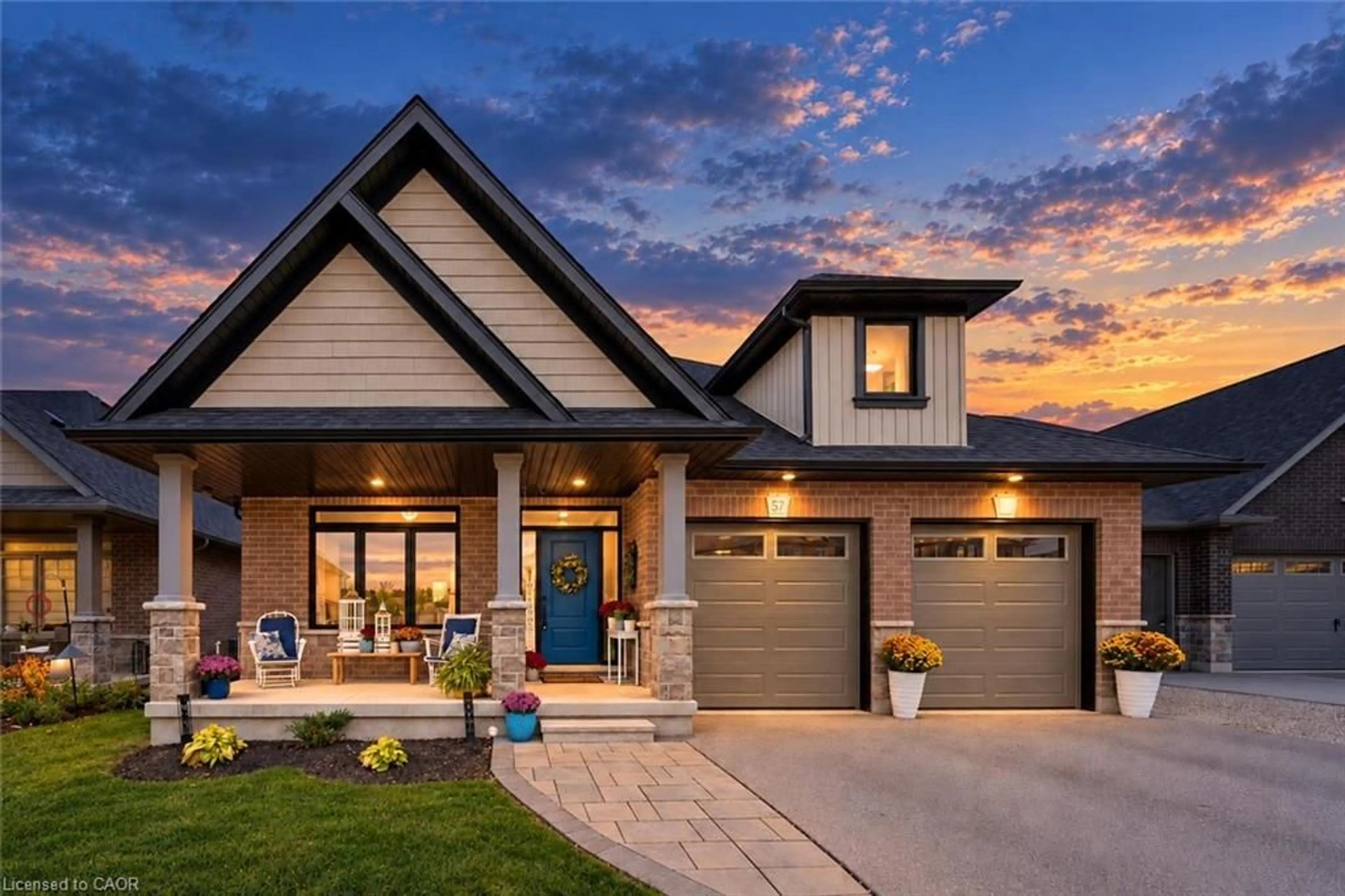 Home with brick exterior material, street for 57 Cutting Dr, Elora Ontario N0B 1S0