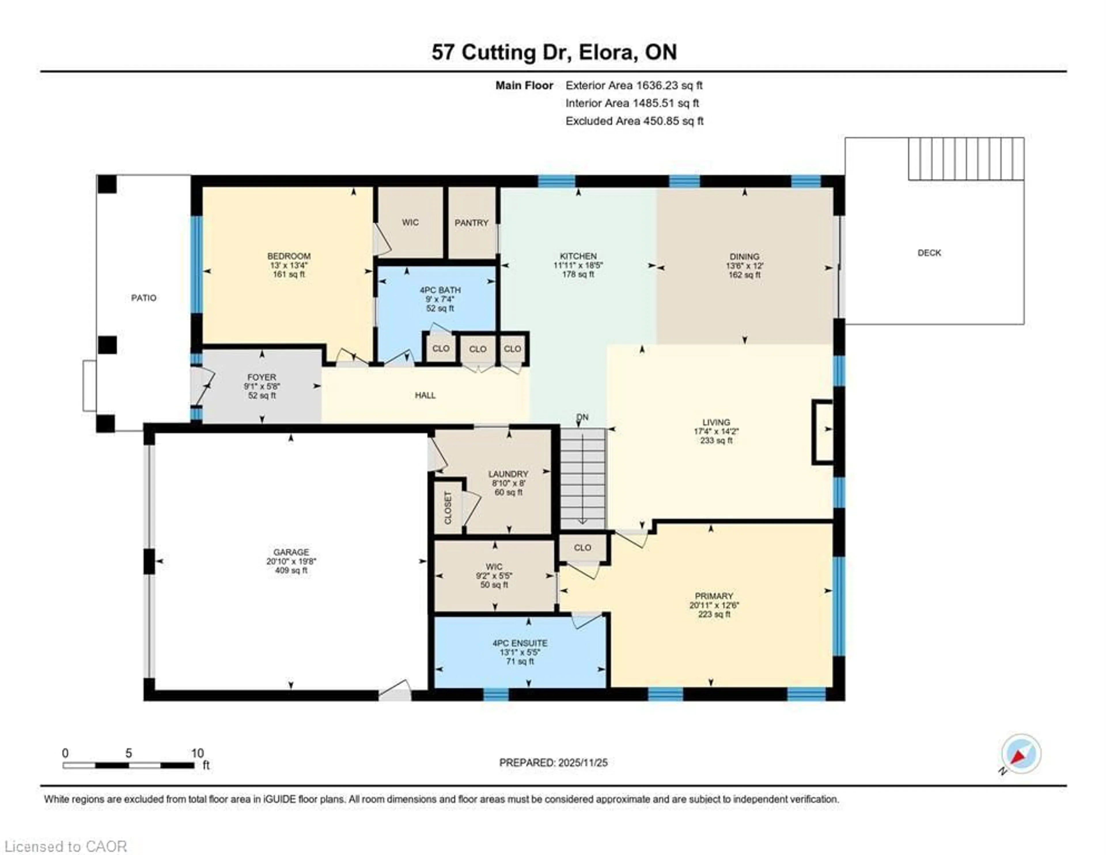 Floor plan for 57 Cutting Dr, Elora Ontario N0B 1S0