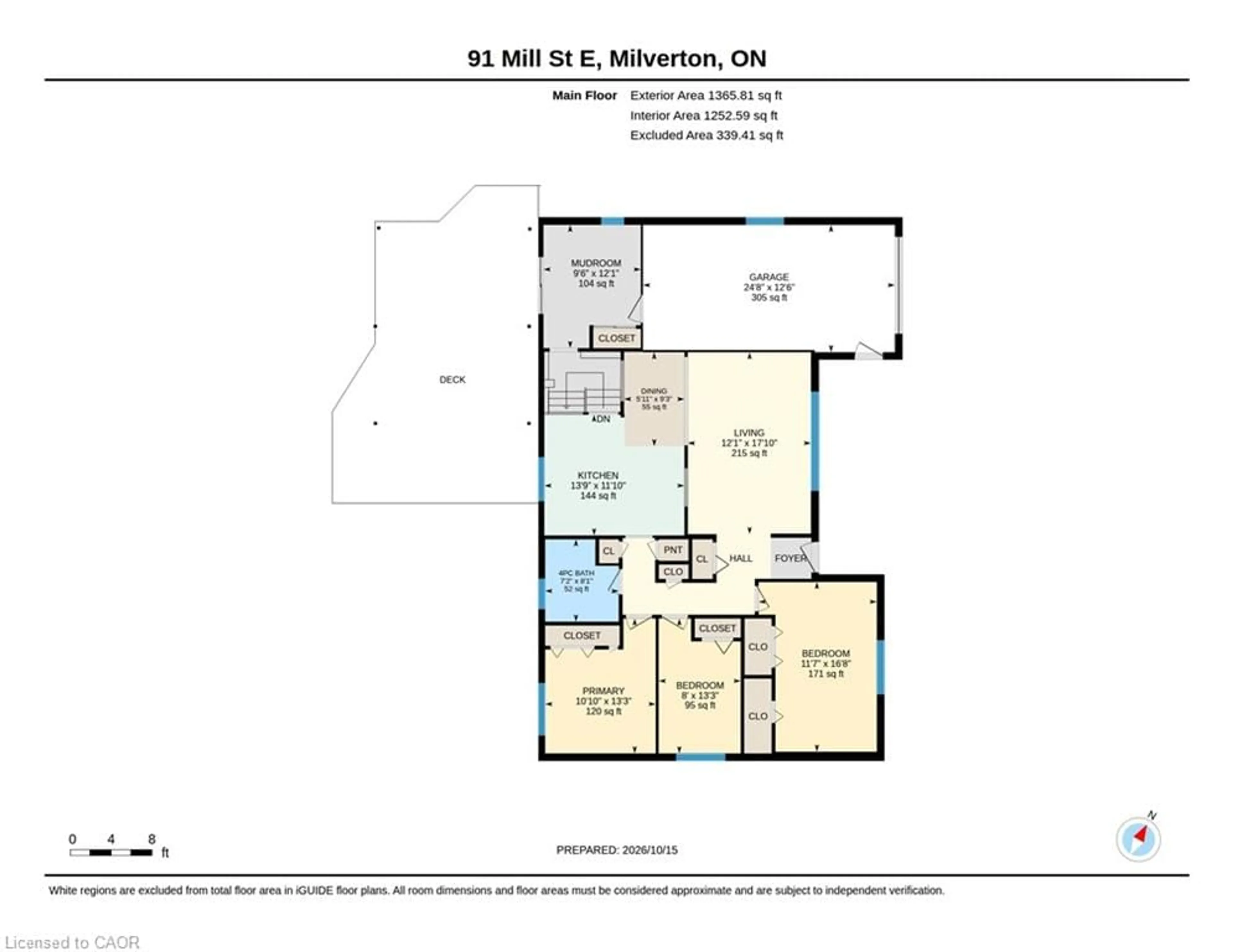 Floor plan for 91 Mill St, Milverton Ontario N0K 1M0