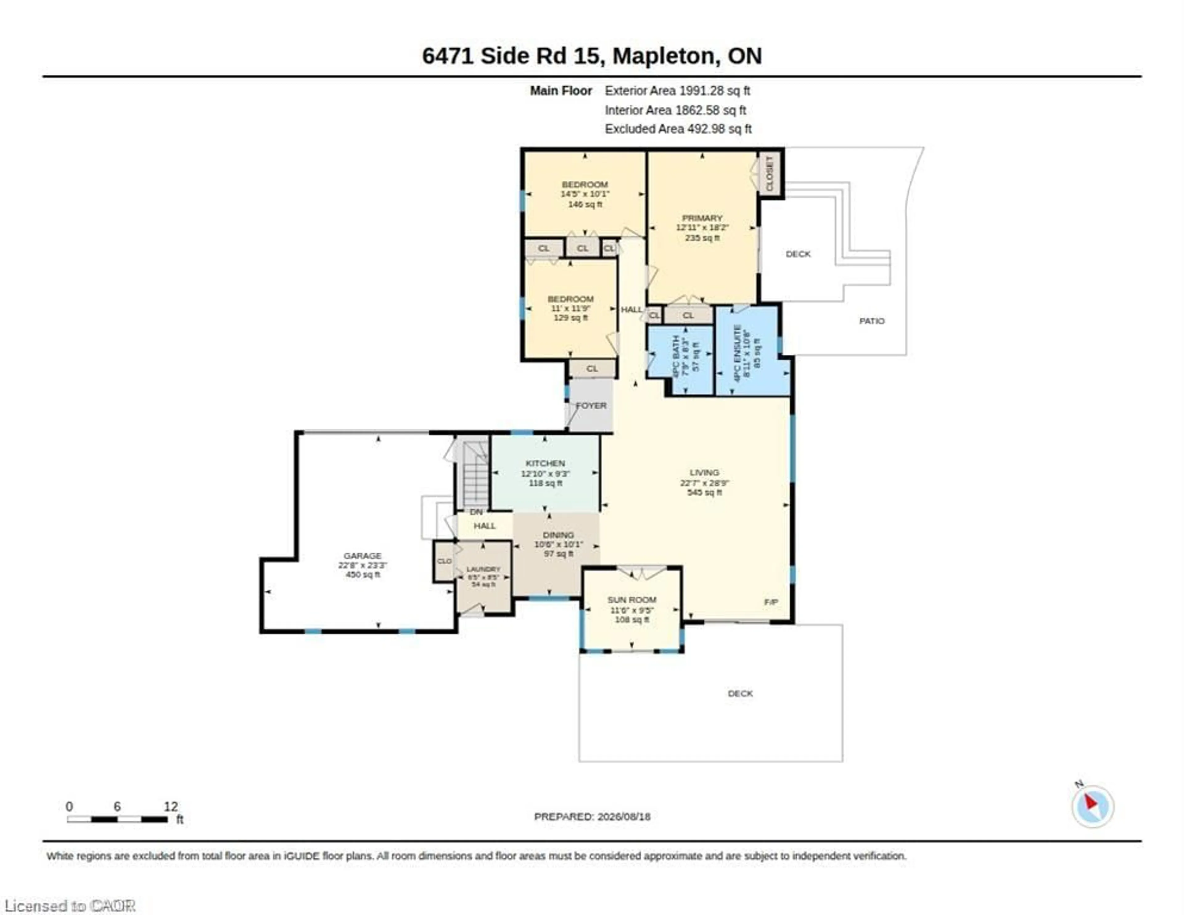 Floor plan for 6471 15 Sideroad, Listowel Ontario N4W 3G8