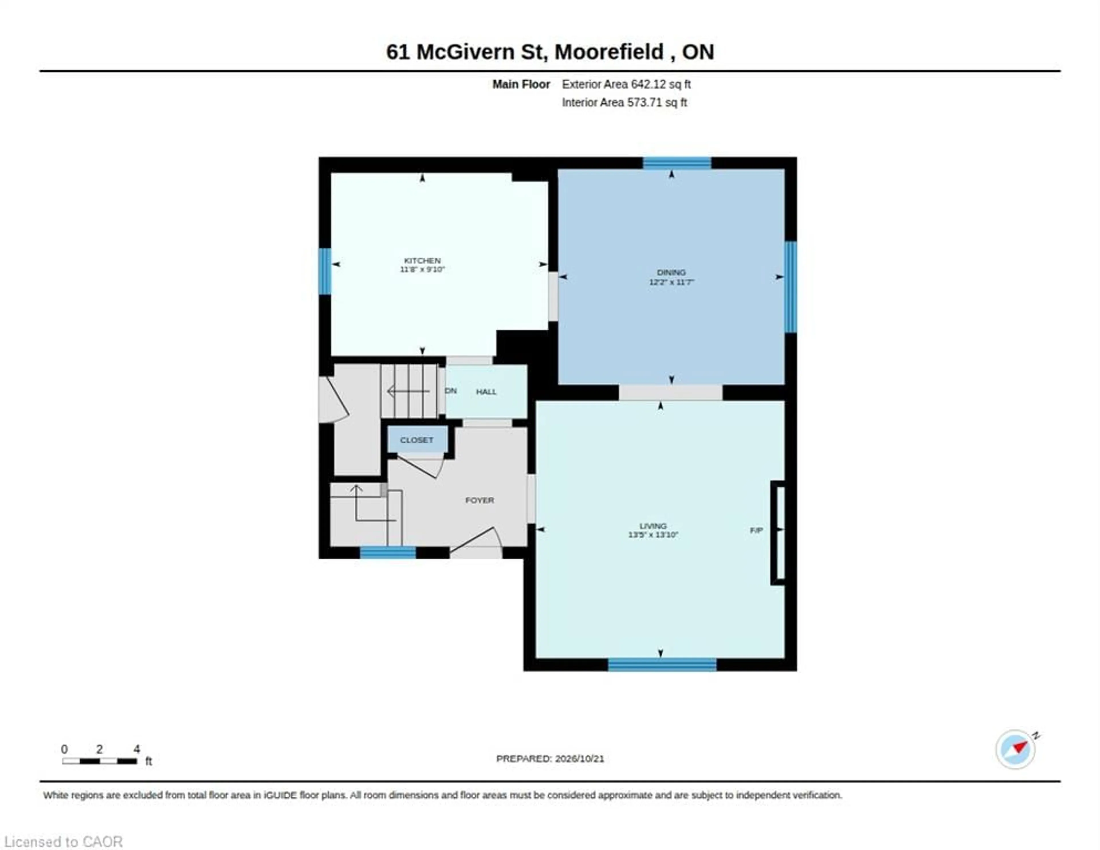 Floor plan for 61 Mcgivern St, Moorefield Ontario N0G 2K0