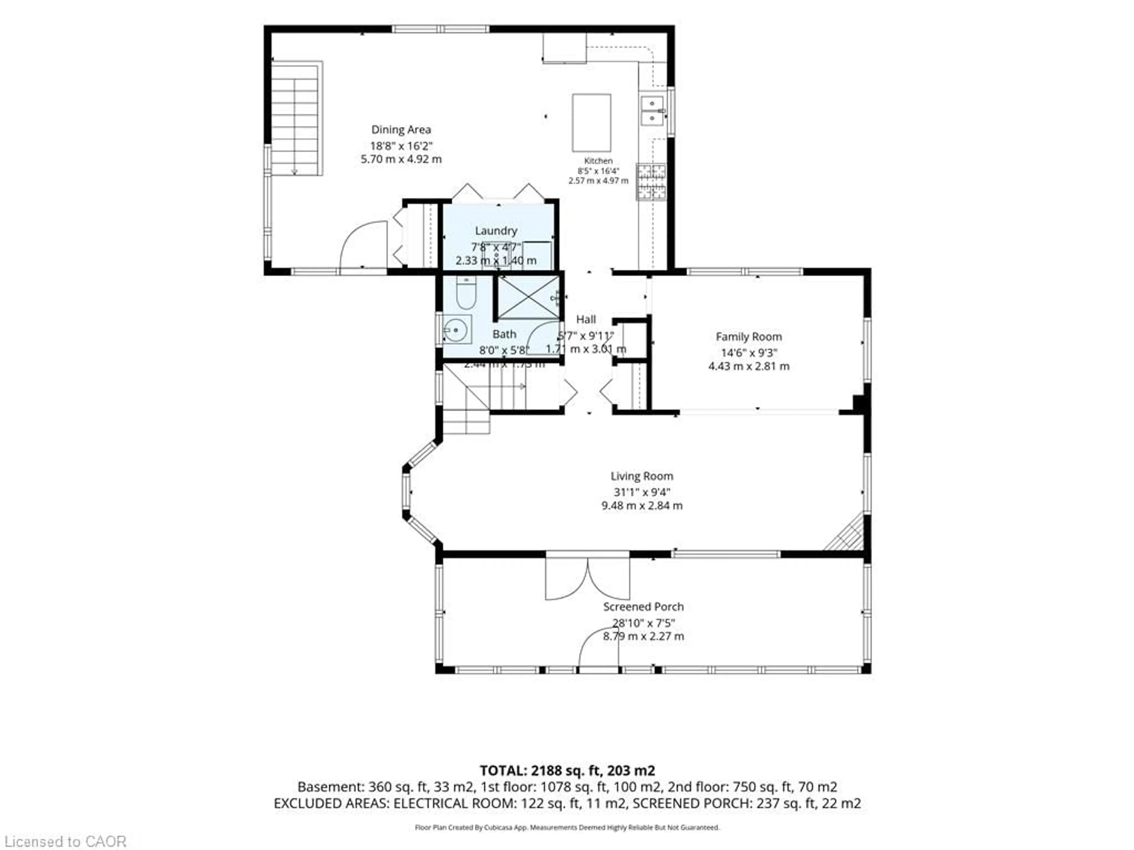 Floor plan for 61 Brown St, Port Dover Ontario N0A 1N7