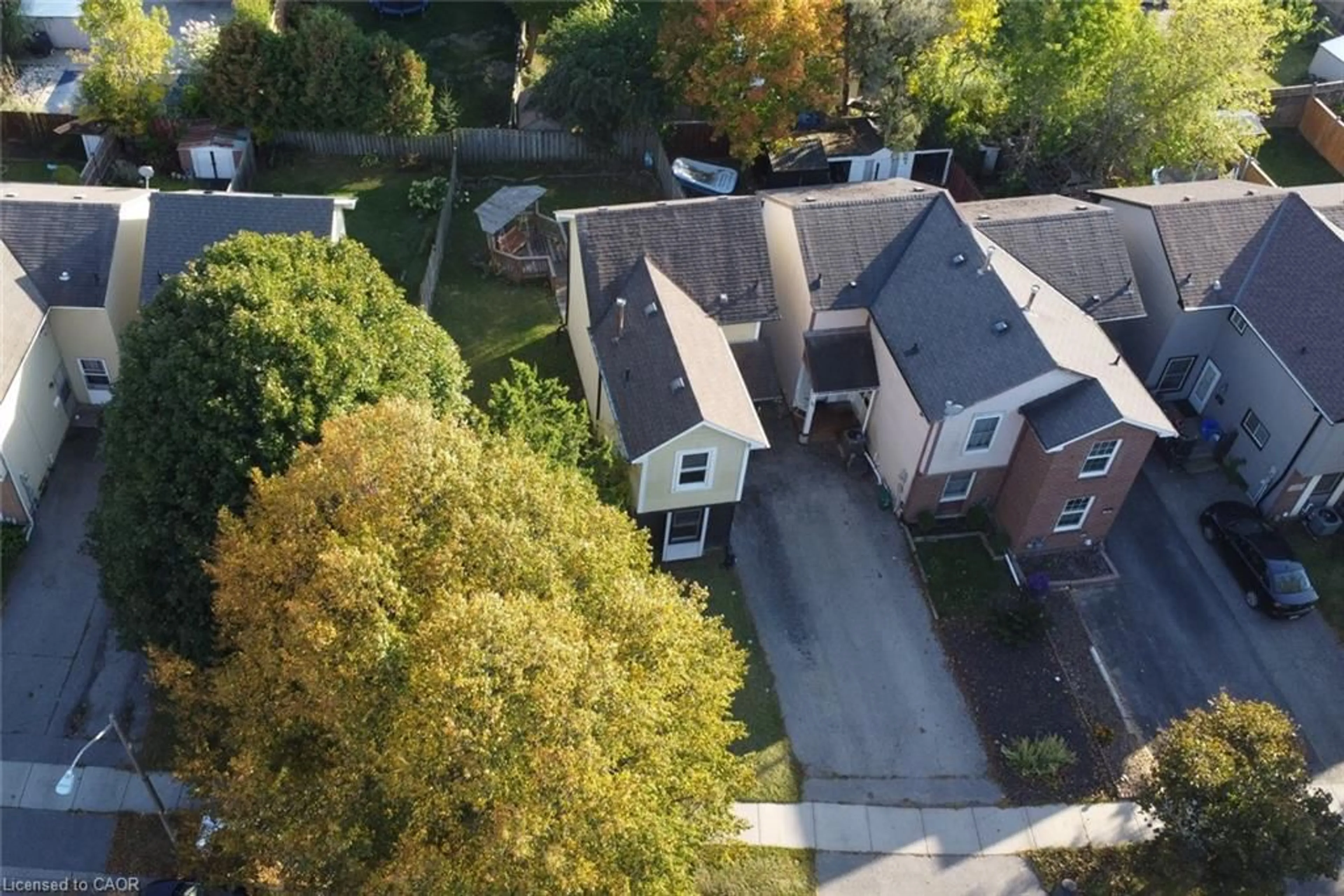 A pic from outside/outdoor area/front of a property/back of a property/a pic from drone, street for 56 Enfield Cres, Brantford Ontario N3P 1B2