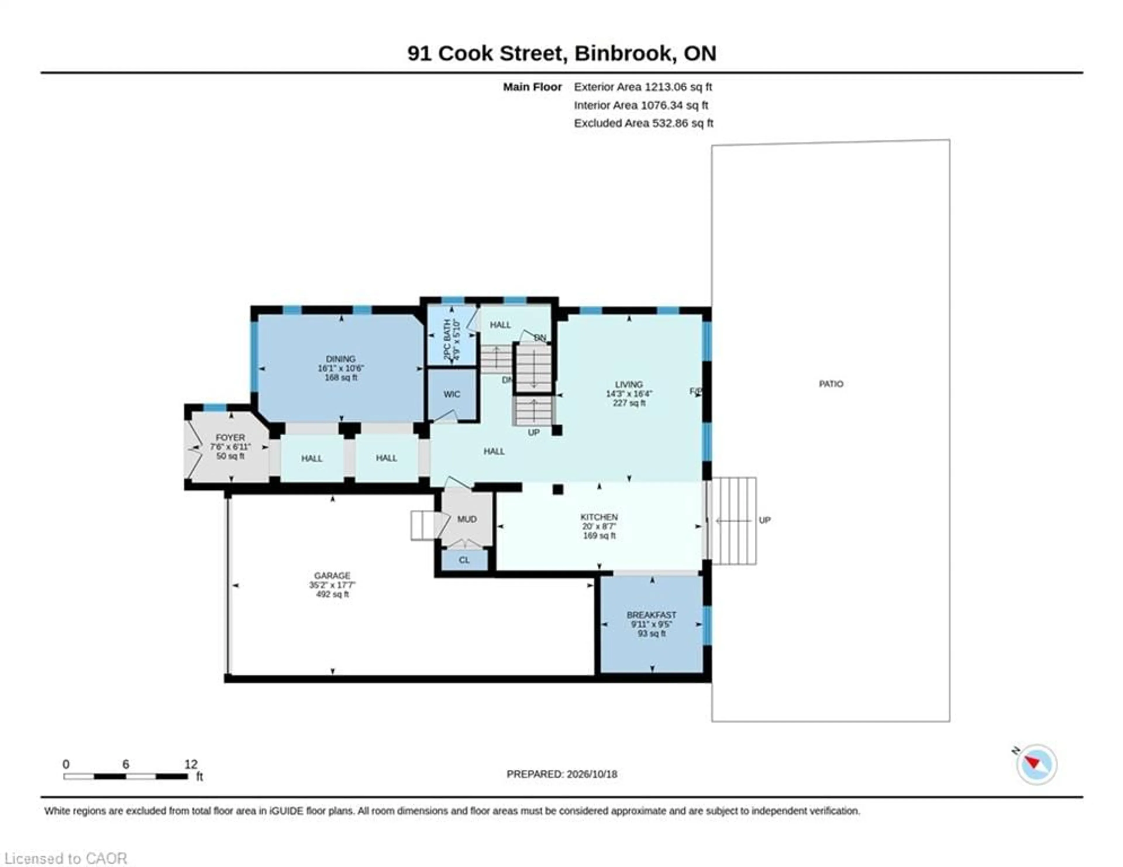 Floor plan for 91 Cook St, Binbrook Ontario L0R 1C0