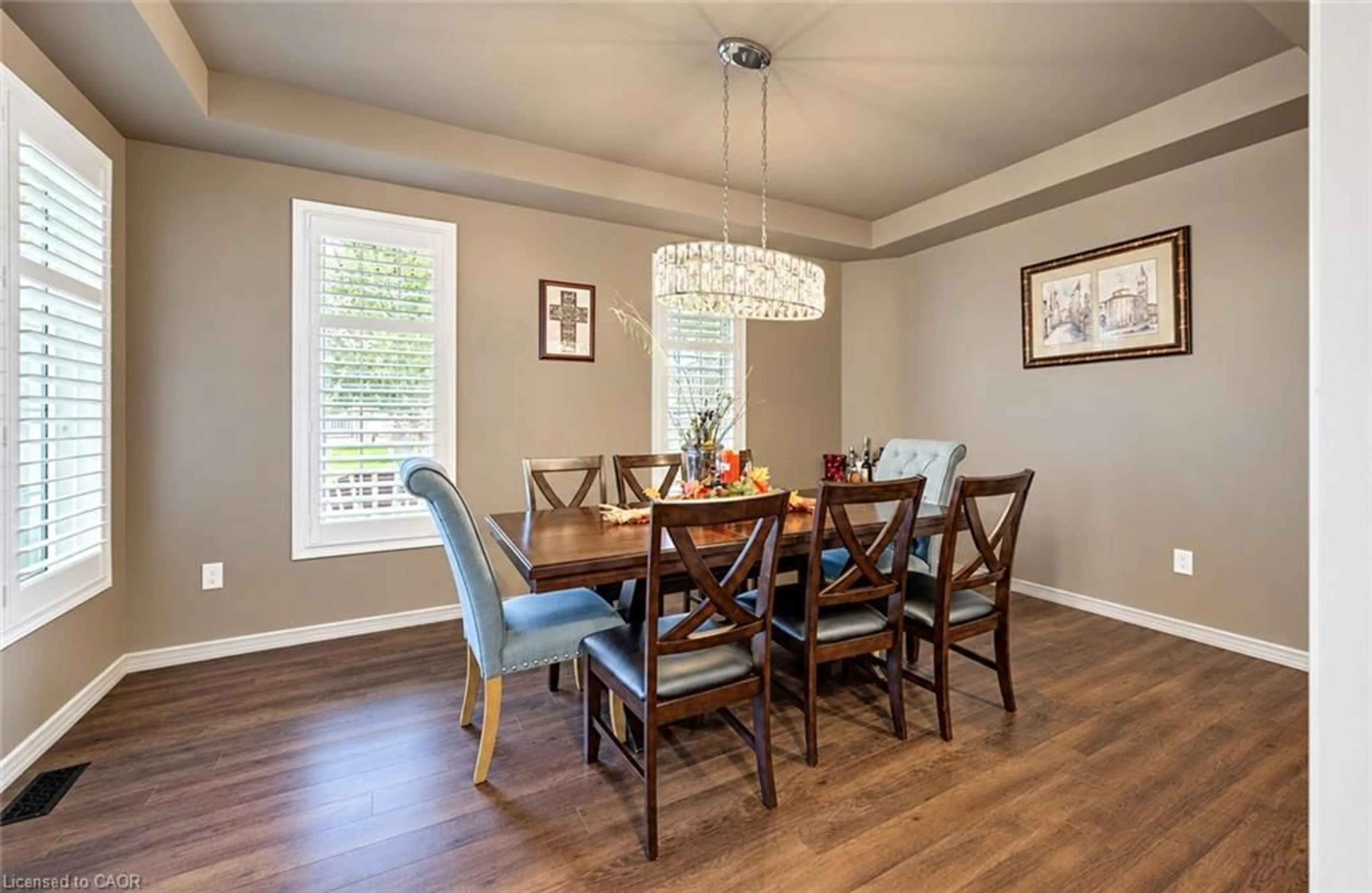 Dining room, wood/laminate floor for 91 Cook St, Binbrook Ontario L0R 1C0