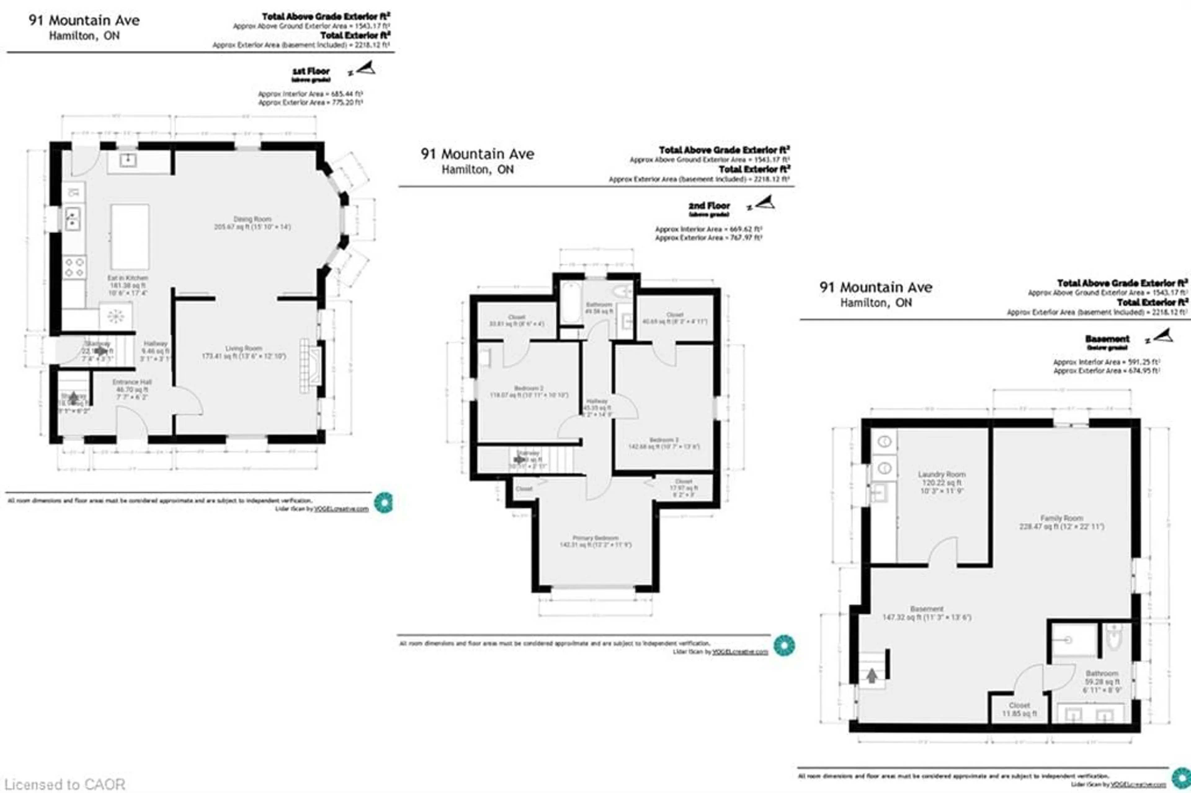 Floor plan for 91 Mountain Ave, Hamilton Ontario L8P 4G3