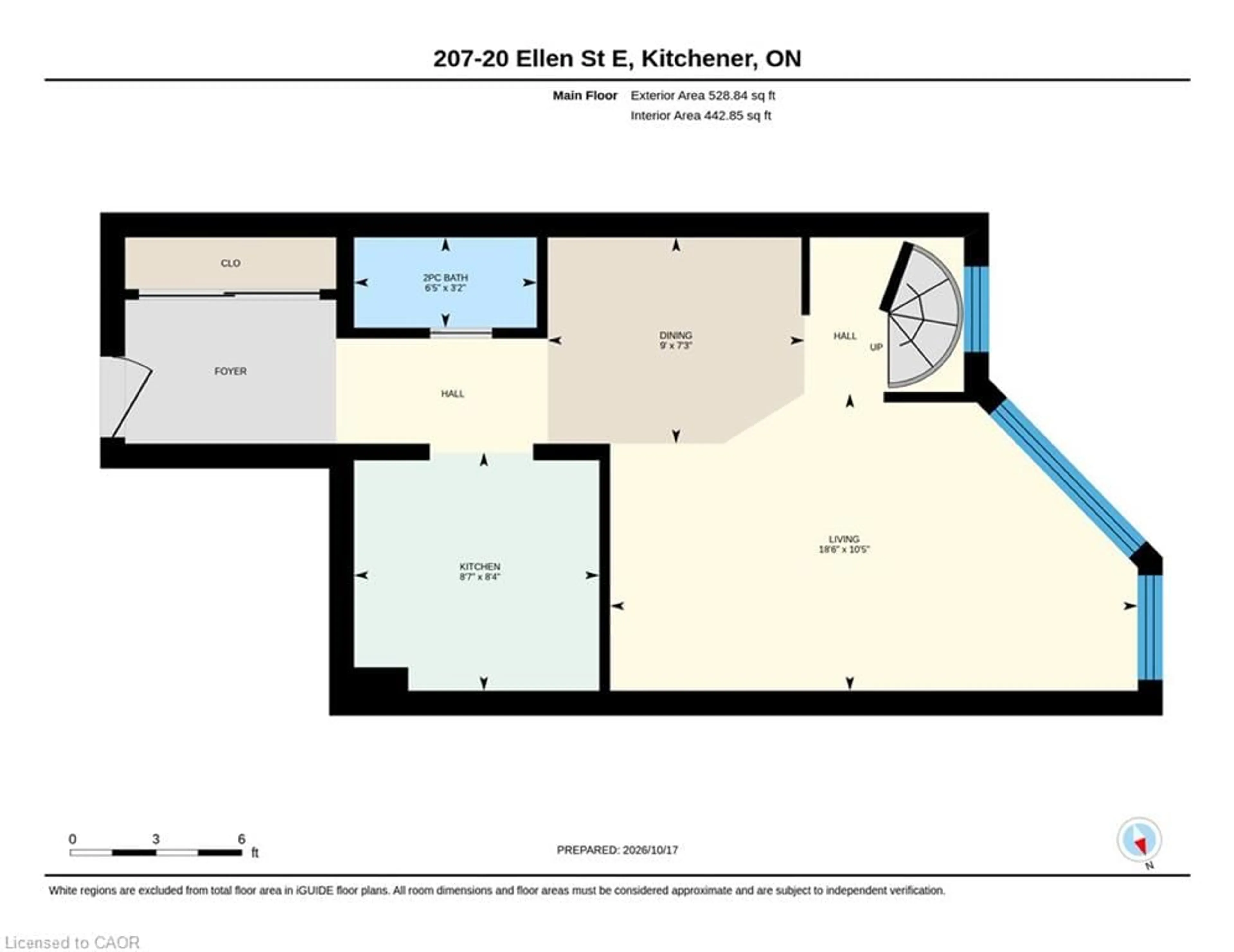 Floor plan for 20 Ellen St #207, Kitchener Ontario N2H 6R7