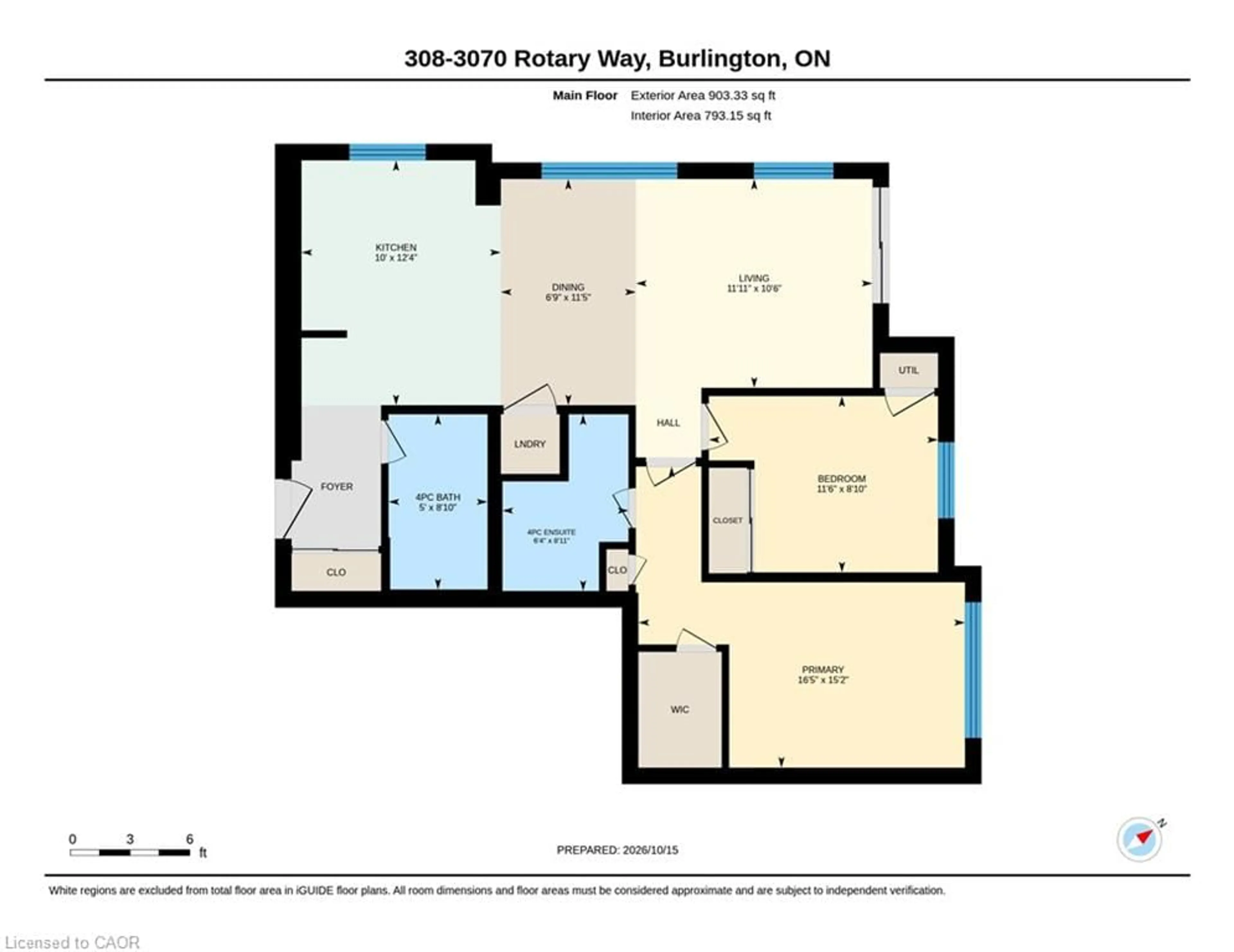 Floor plan for 3070 Rotary Way #308, Burlington Ontario L7M 0H1