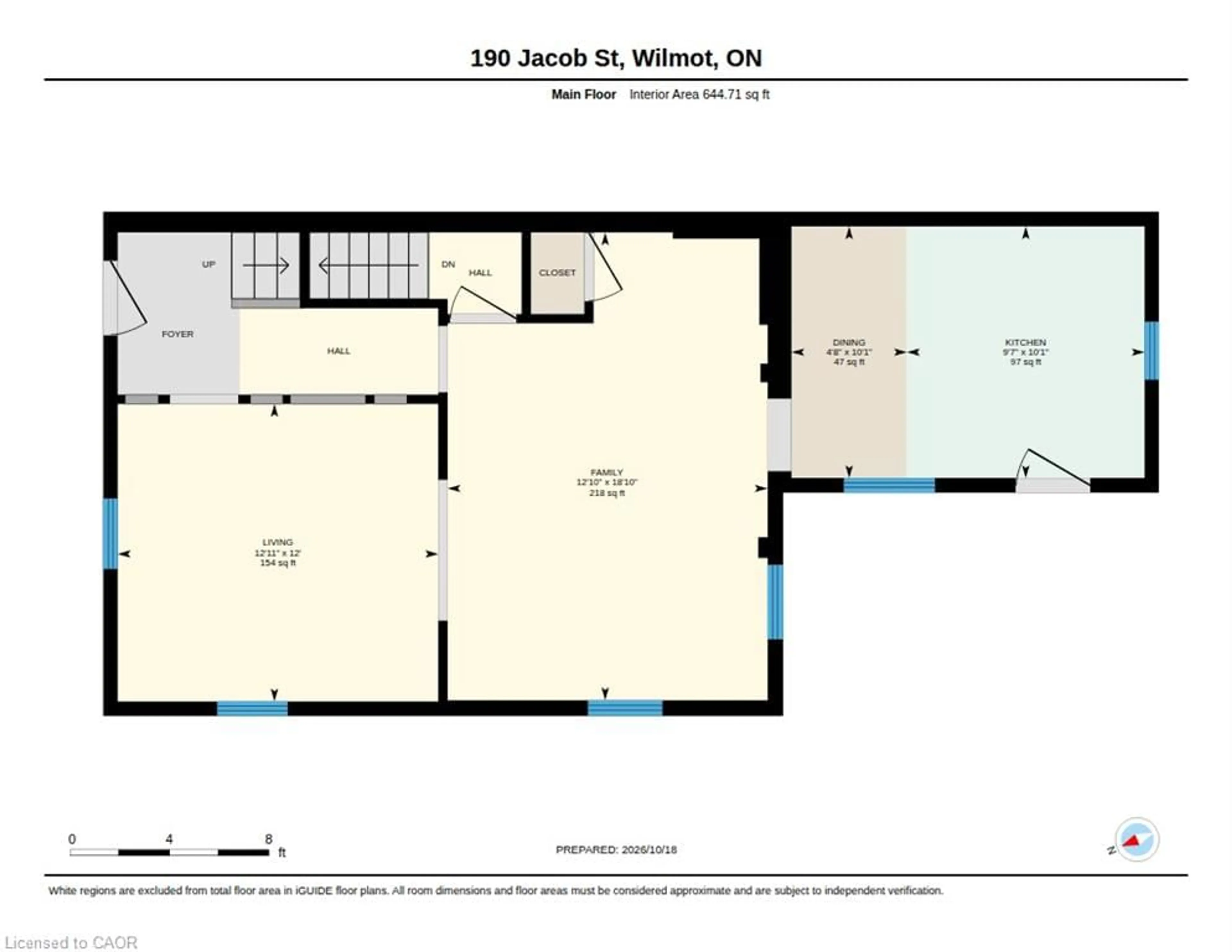 Floor plan for 190 Jacob St, New Hamburg Ontario N3A 1B8