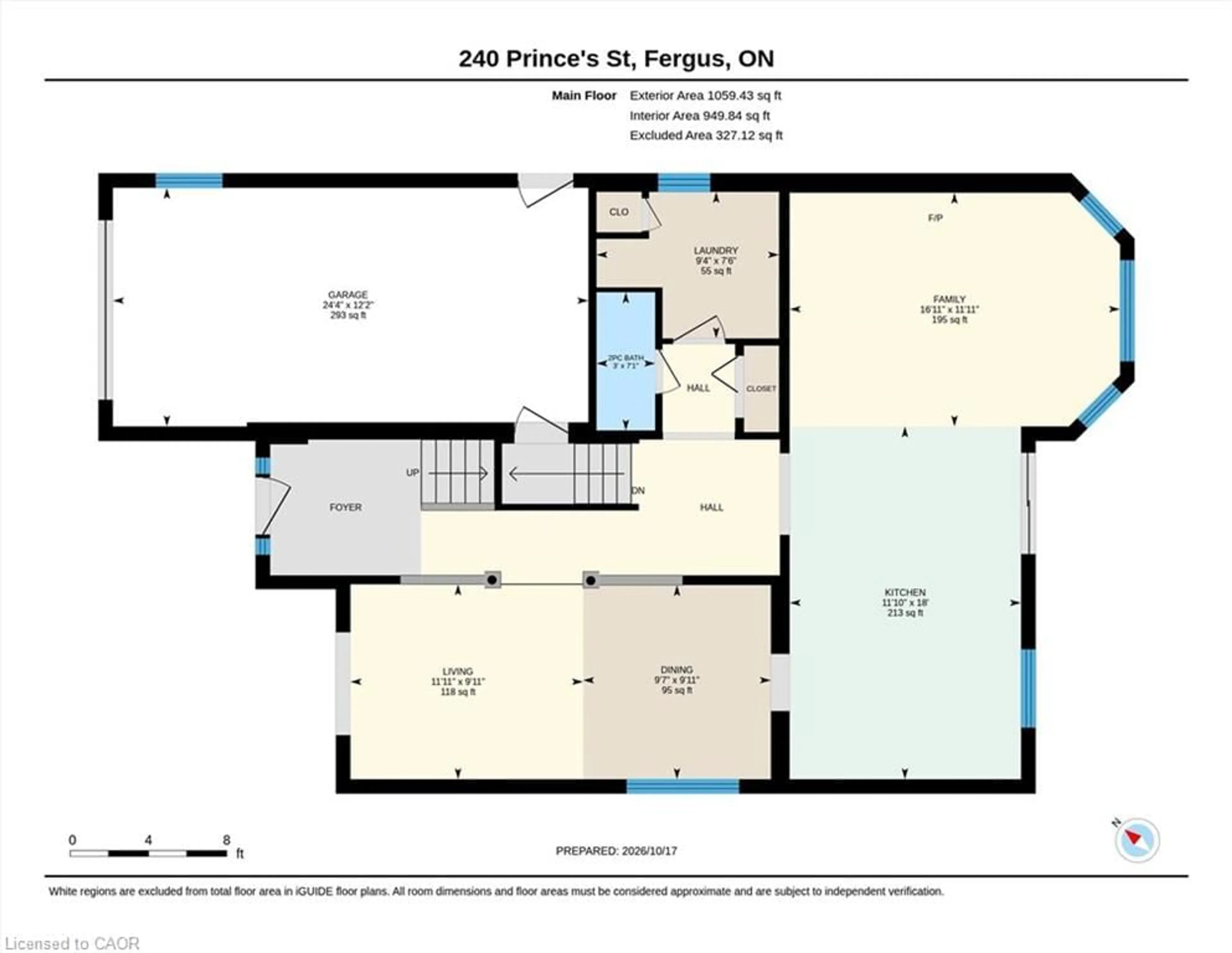 Floor plan for 240 Prince's St, Fergus Ontario N1M 1X9