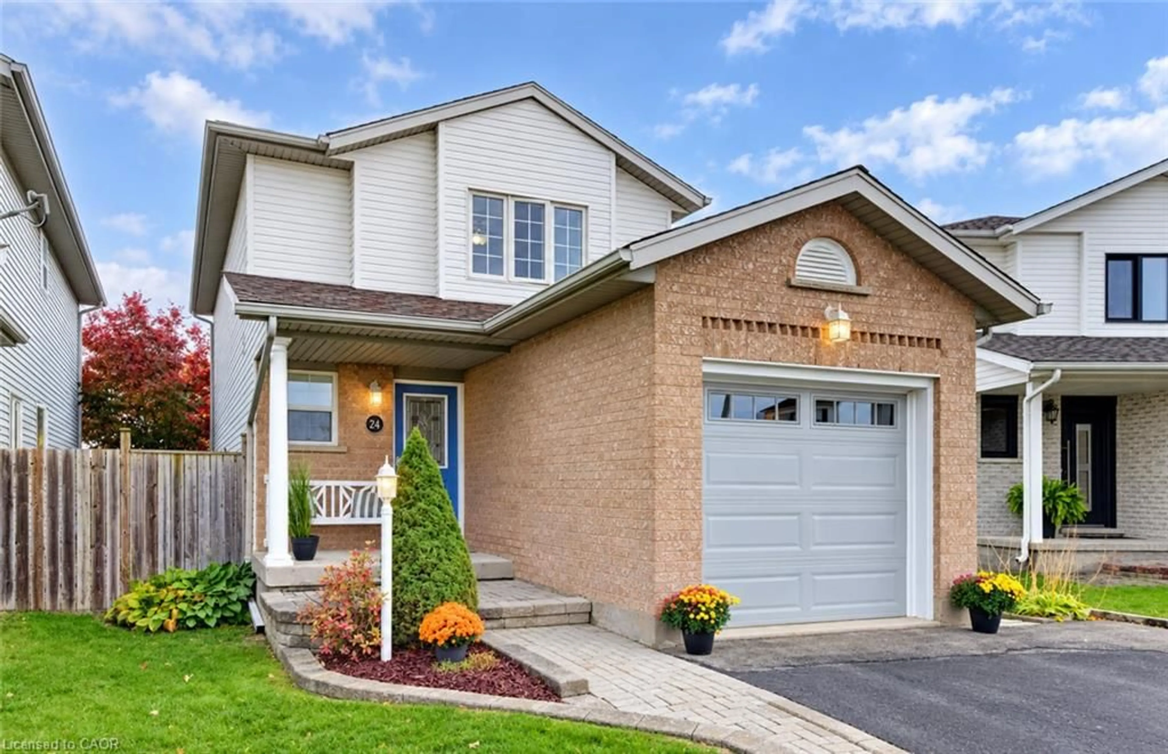 Home with brick exterior material, street for 24 White Sands Crt, Kitchener Ontario N2E 3S4
