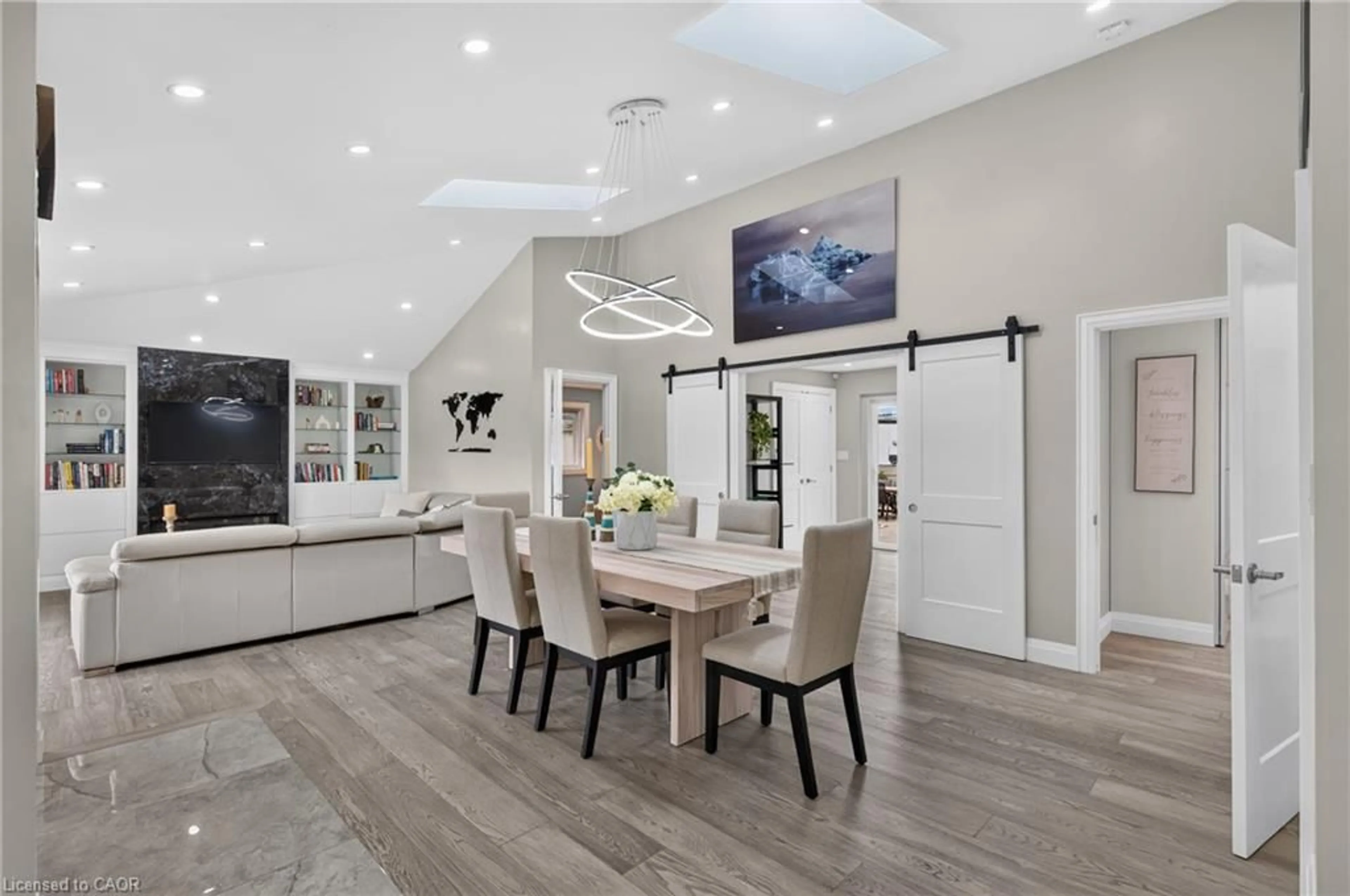 Dining room, wood/laminate floor for 7499 No 5 Side Rd, Milton Ontario L9T 2X7