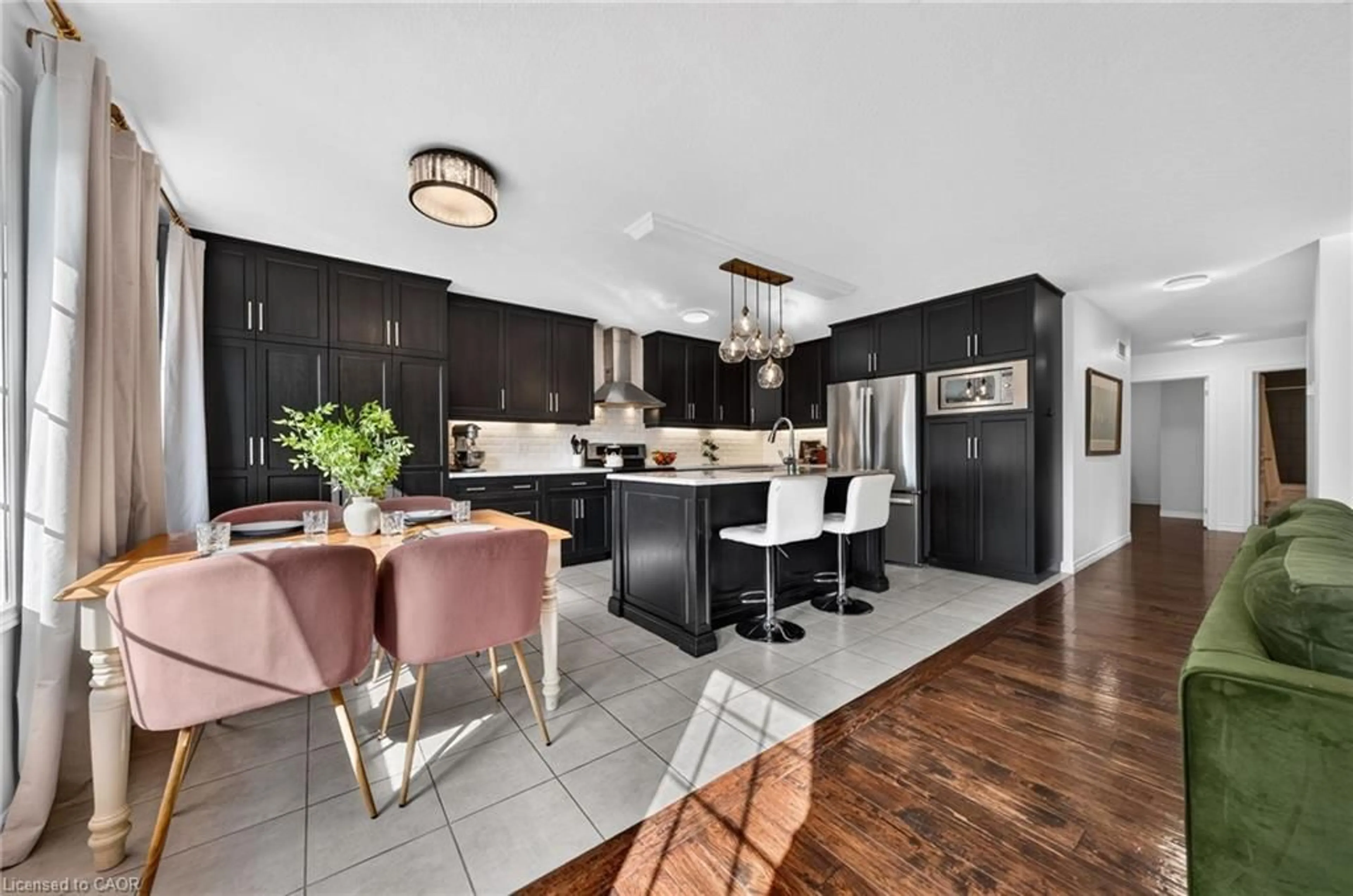 Open concept kitchen, ceramic/tile floor for 67A Raymond St, Guelph Ontario N1H 3S4