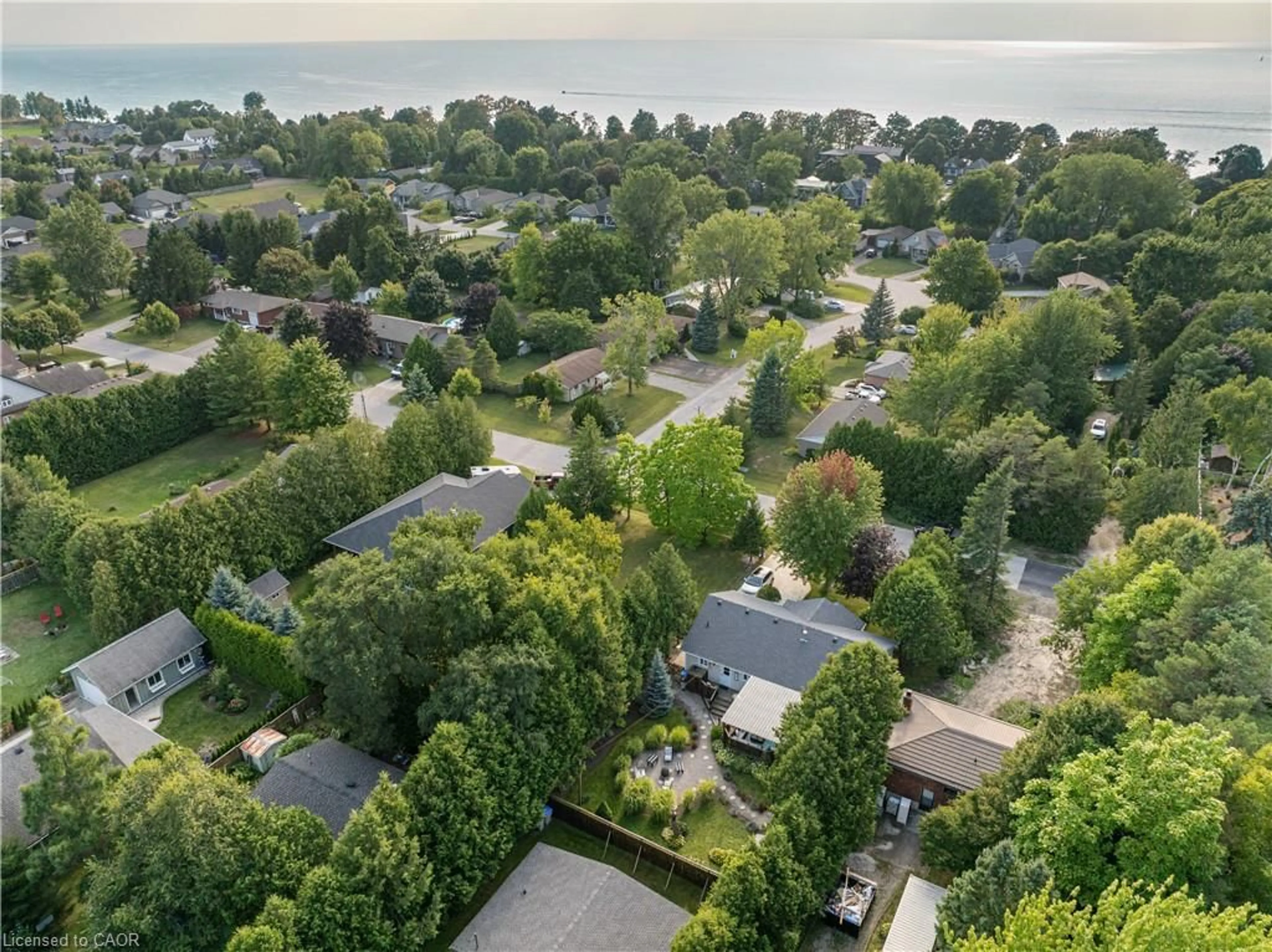A pic from outside/outdoor area/front of a property/back of a property/a pic from drone, water/lake/river/ocean view for 10 Hamilton St, Bayfield Ontario N0M 1G0