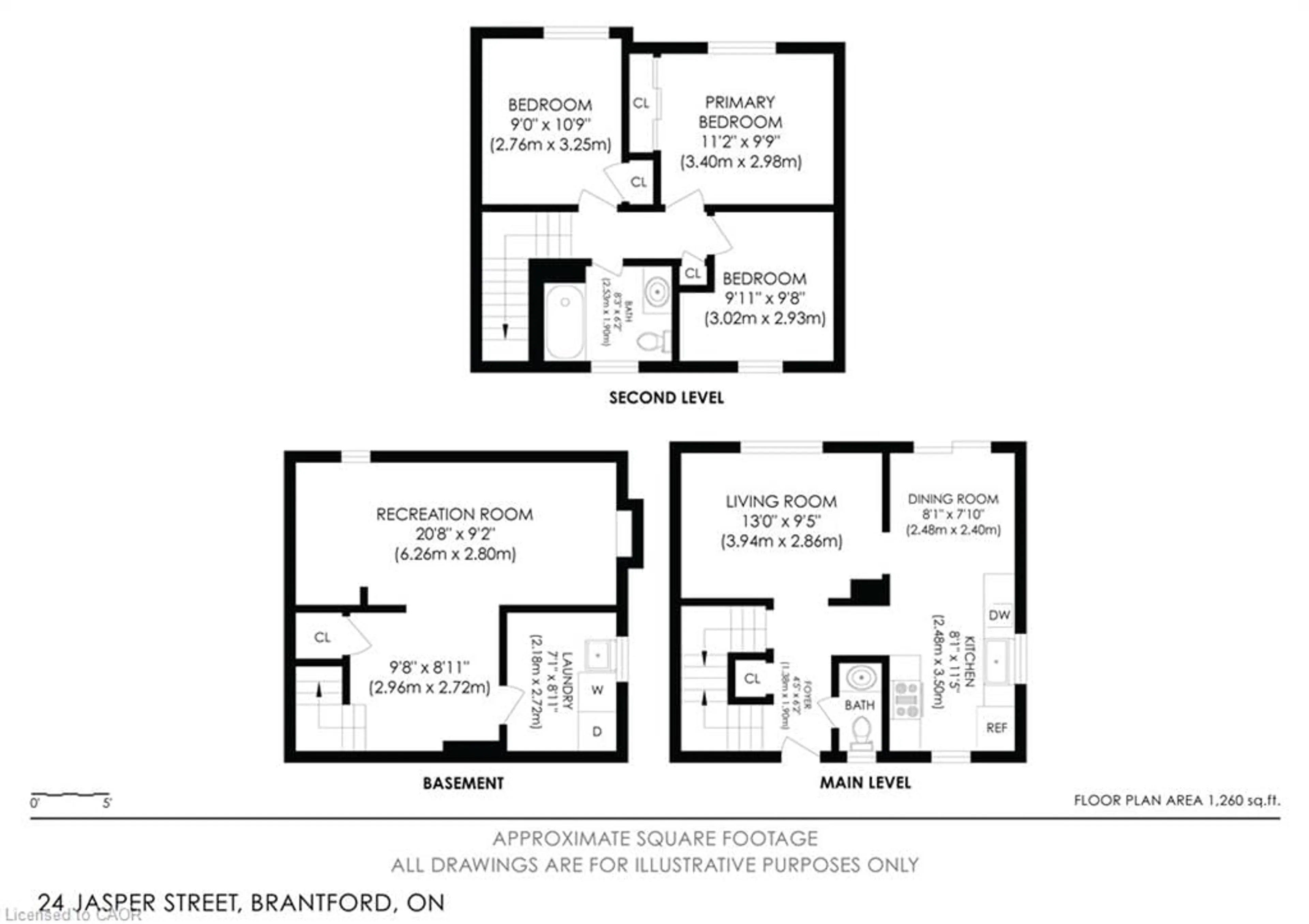Floor plan for 24 Jasper St, Brantford Ontario N3P 1K4