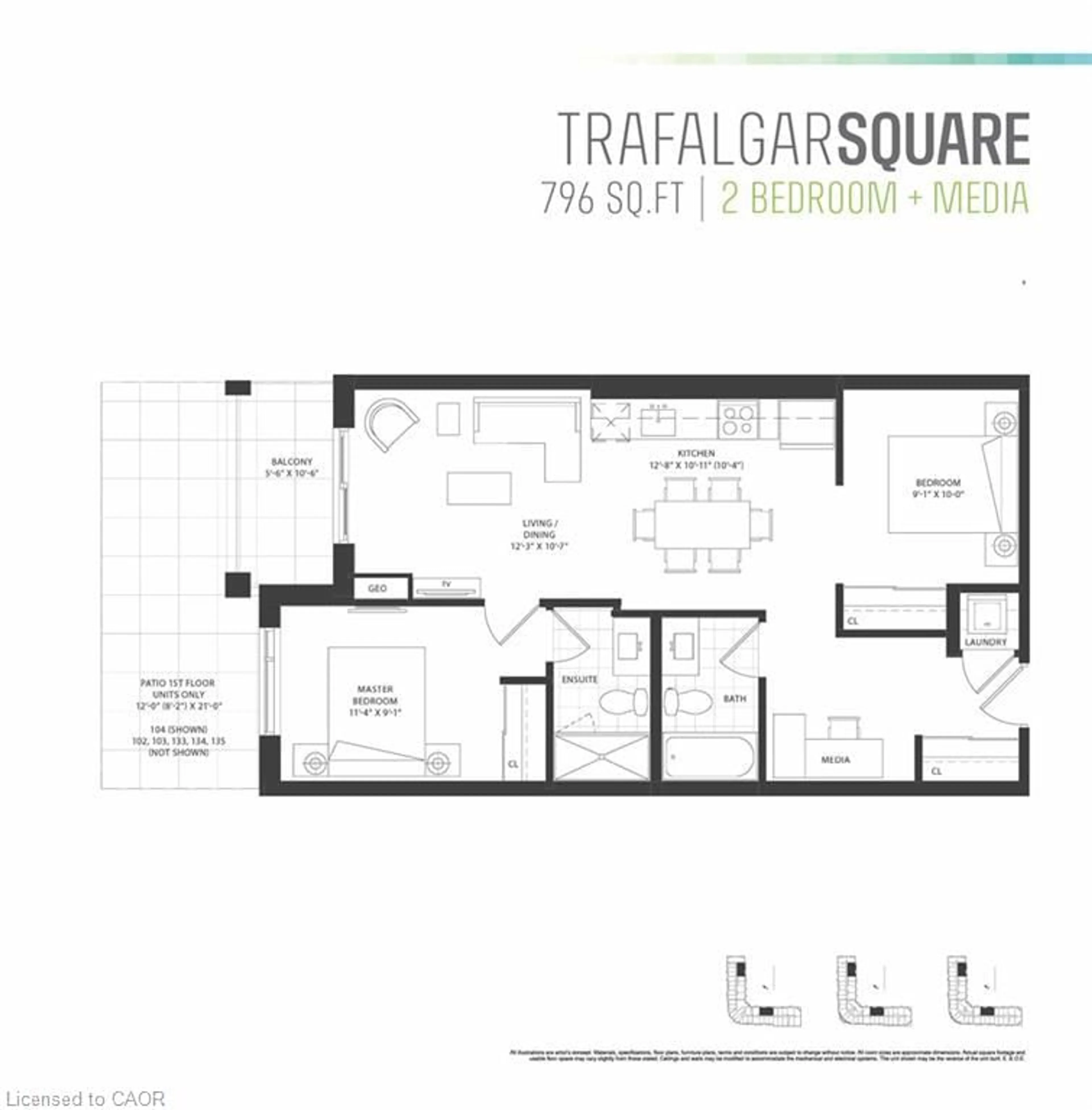 Floor plan for 4040 Upper Middle Rd #318, Burlington Ontario L7M 0H2