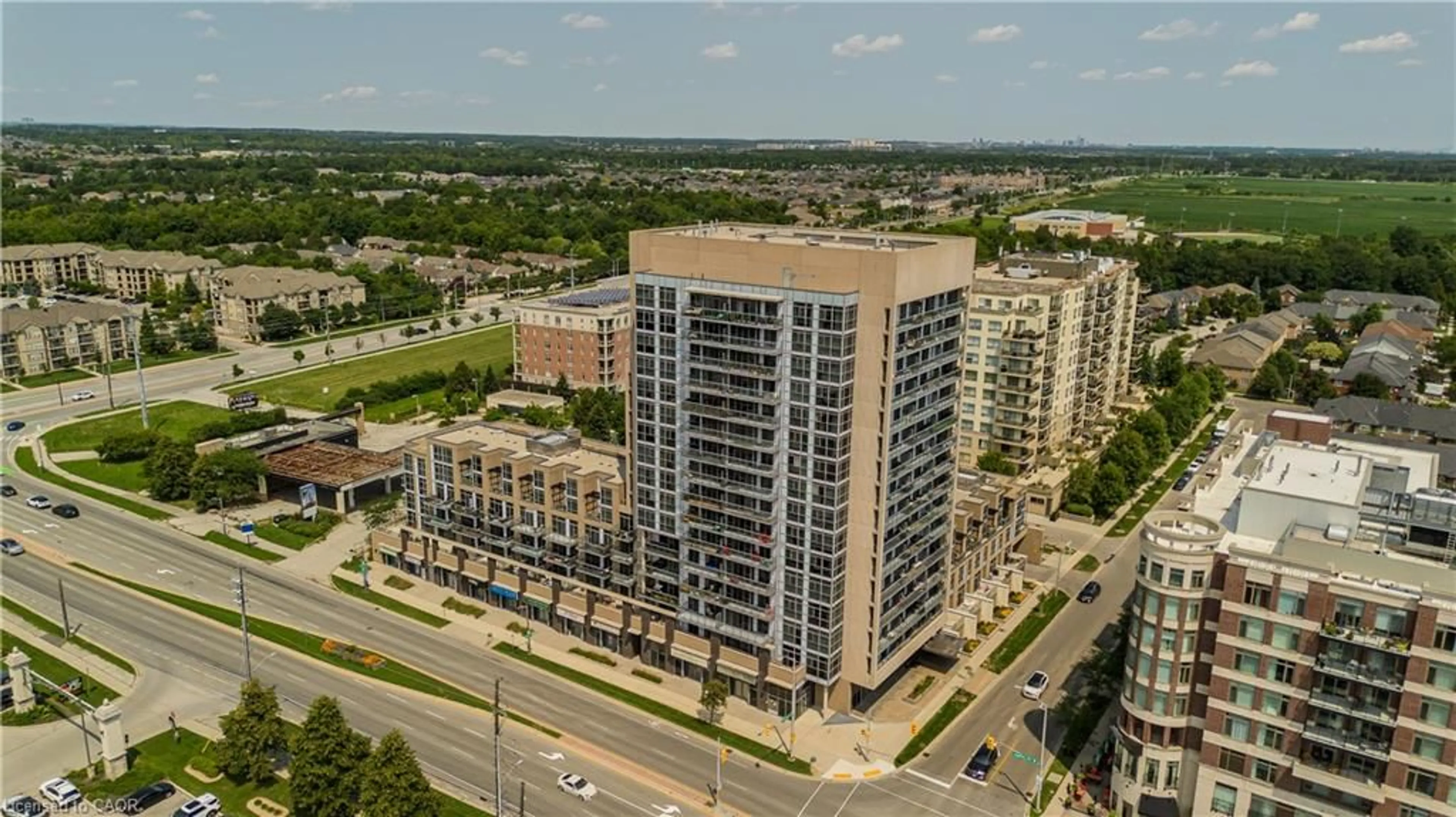 A pic from outside/outdoor area/front of a property/back of a property/a pic from drone, city buildings view from balcony for 1940 Ironstone Dr #204, Burlington Ontario L7L 0E4