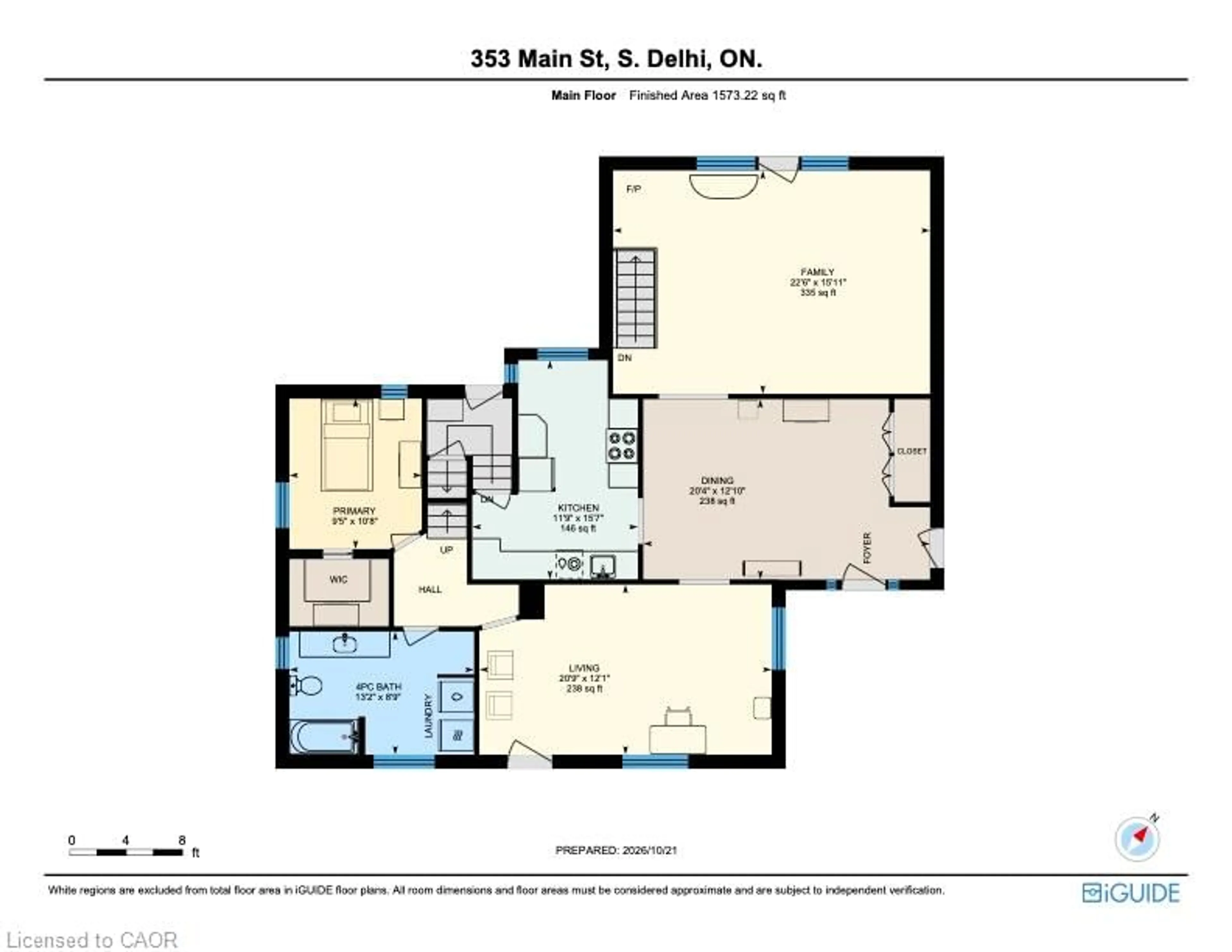 Floor plan for 353 Main St, Delhi Ontario N4B 2M9