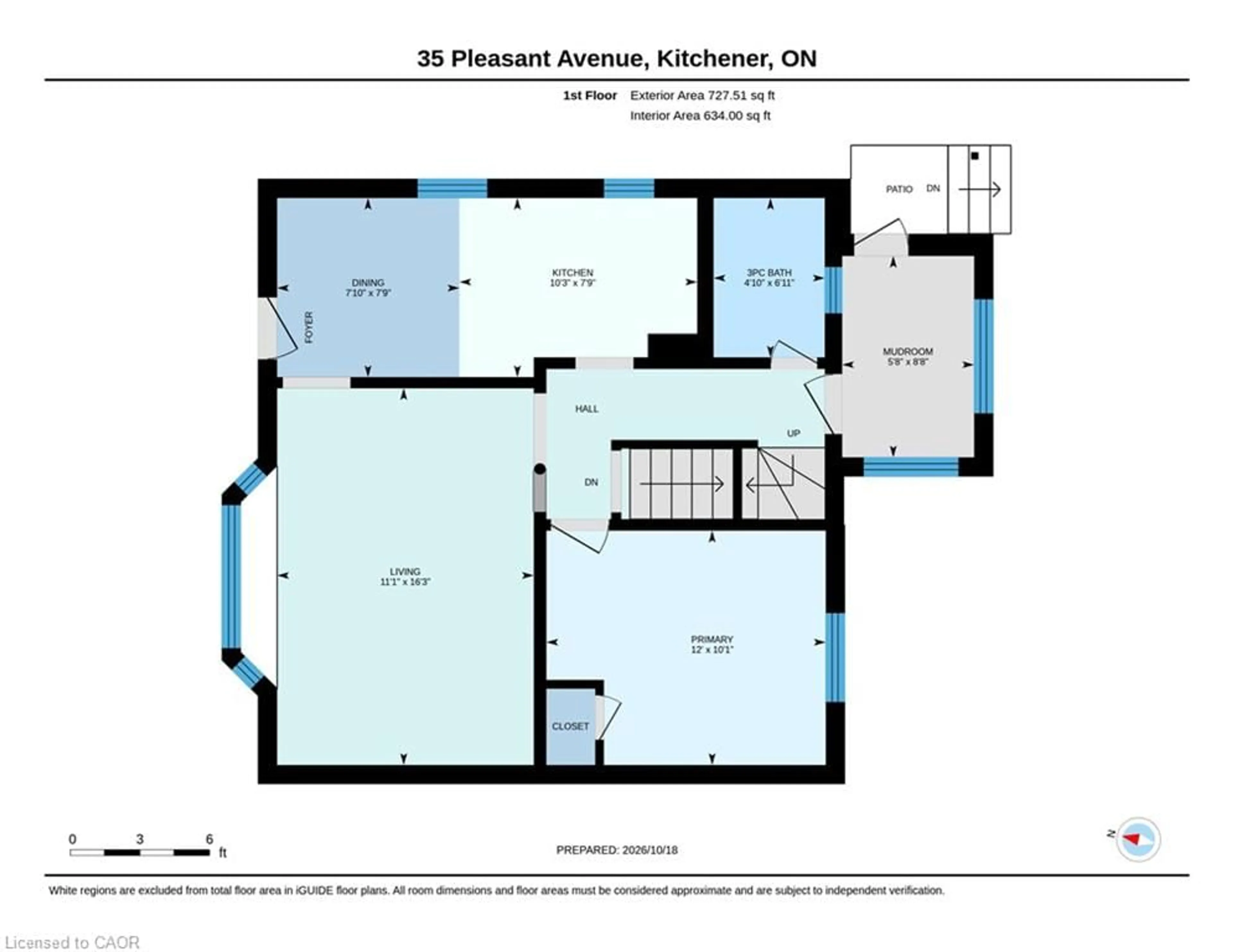 Floor plan for 35 Pleasant Ave, Kitchener Ontario N2M 4A3