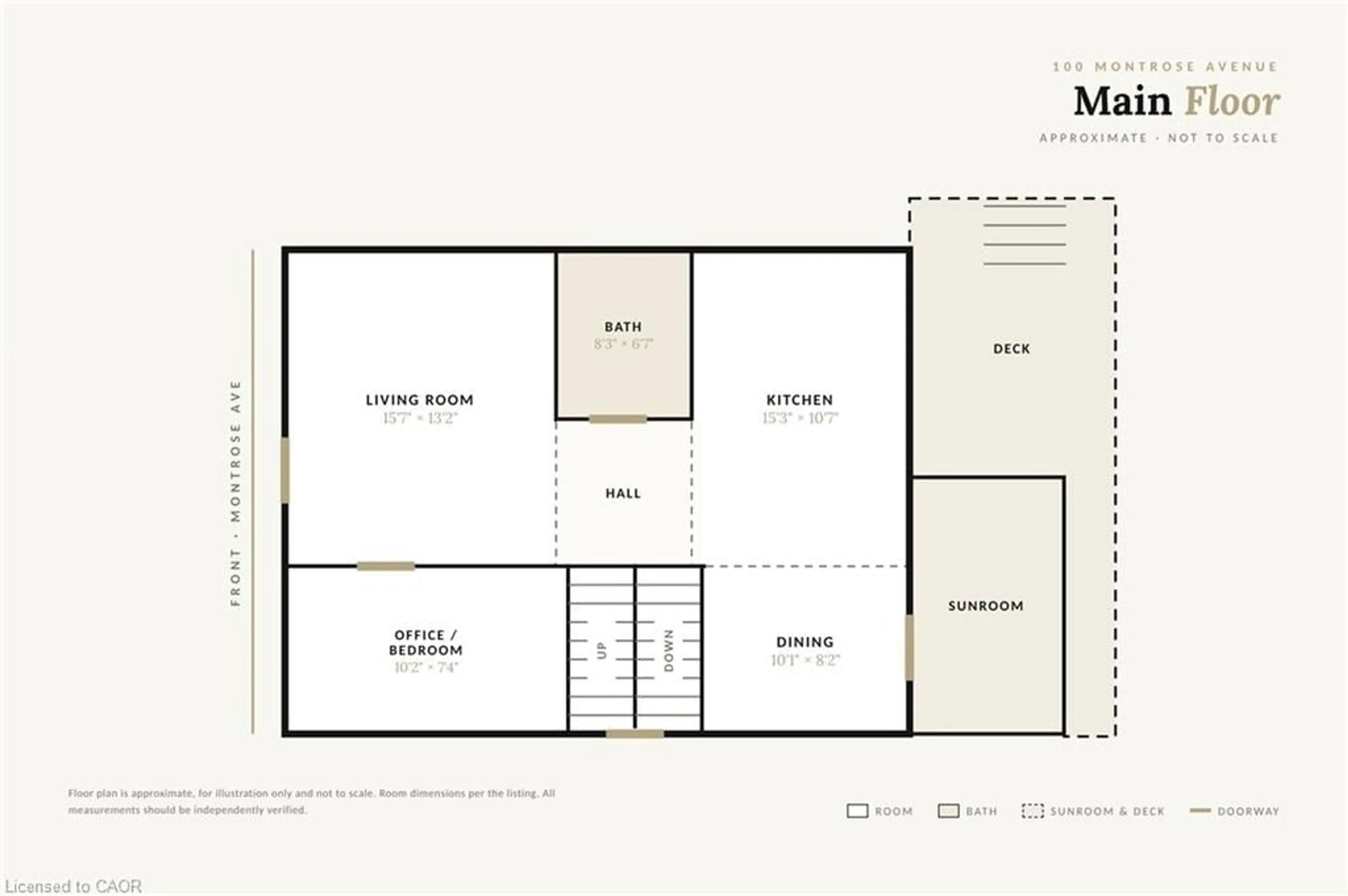 Floor plan for 100 Montrose Ave, Hamilton Ontario L8K 4Y7