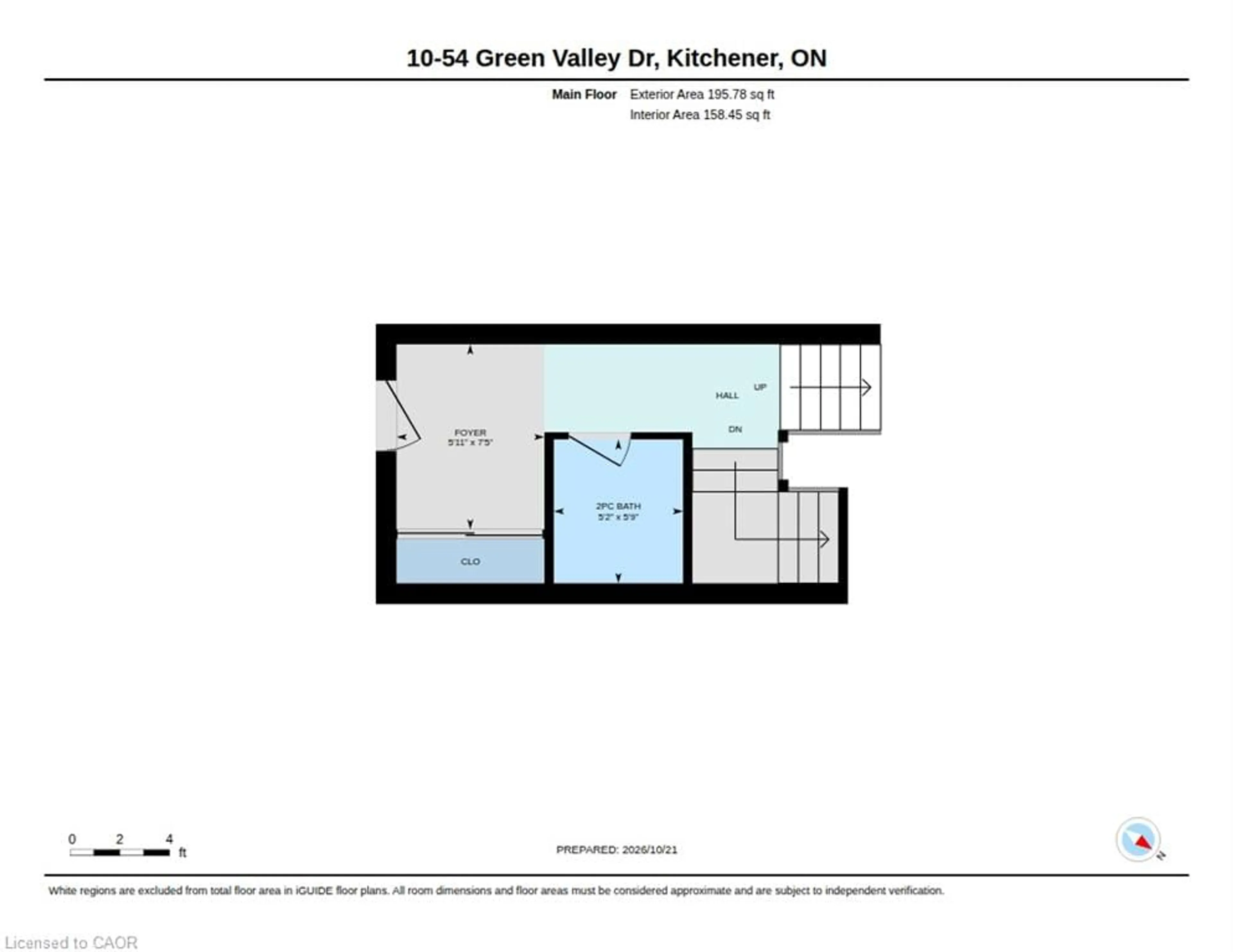 Floor plan for 54 Green Valley Dr #10, Kitchener Ontario N2P 1Z9