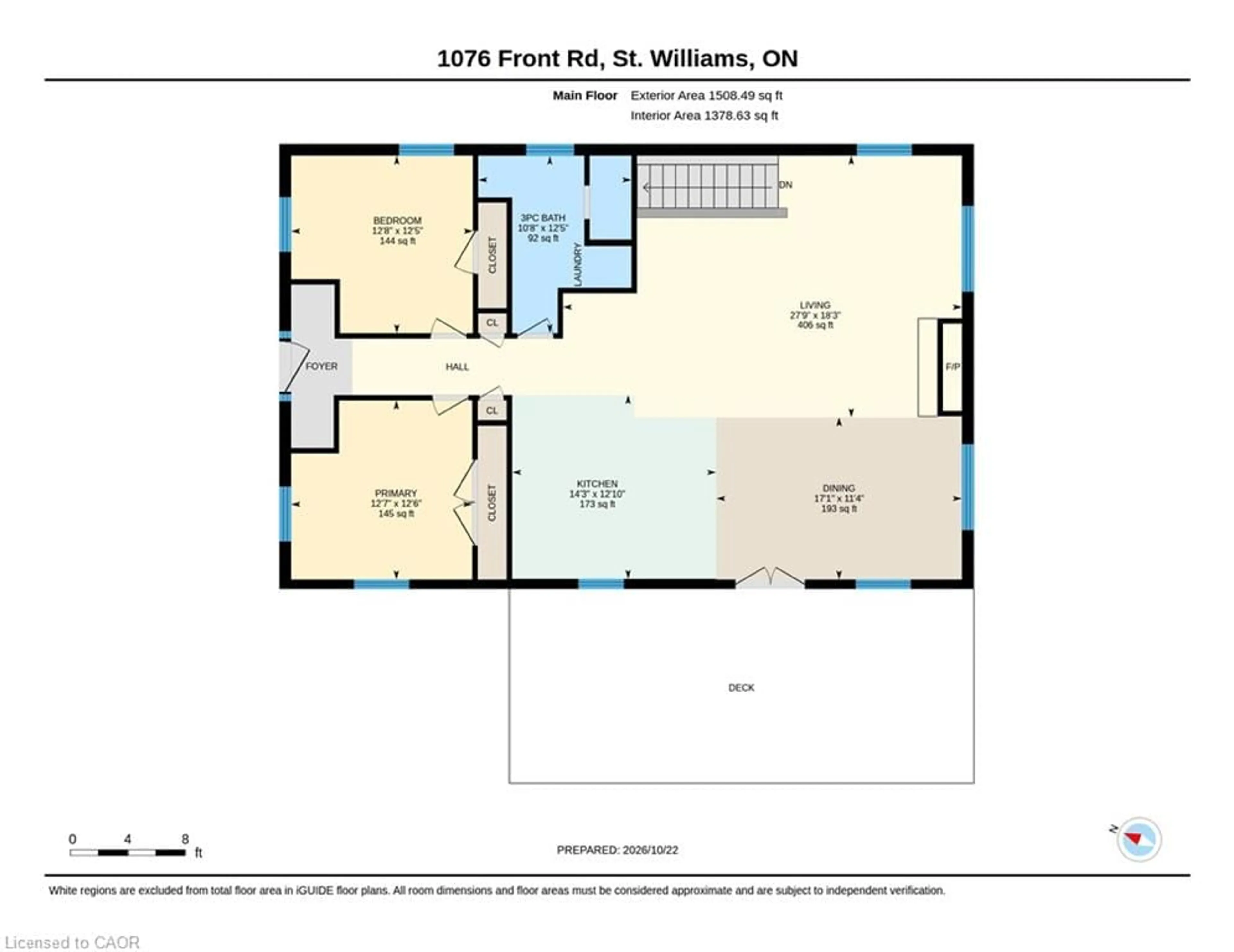 Floor plan for 1076 Front Rd, St. Williams Ontario N0E 1P0
