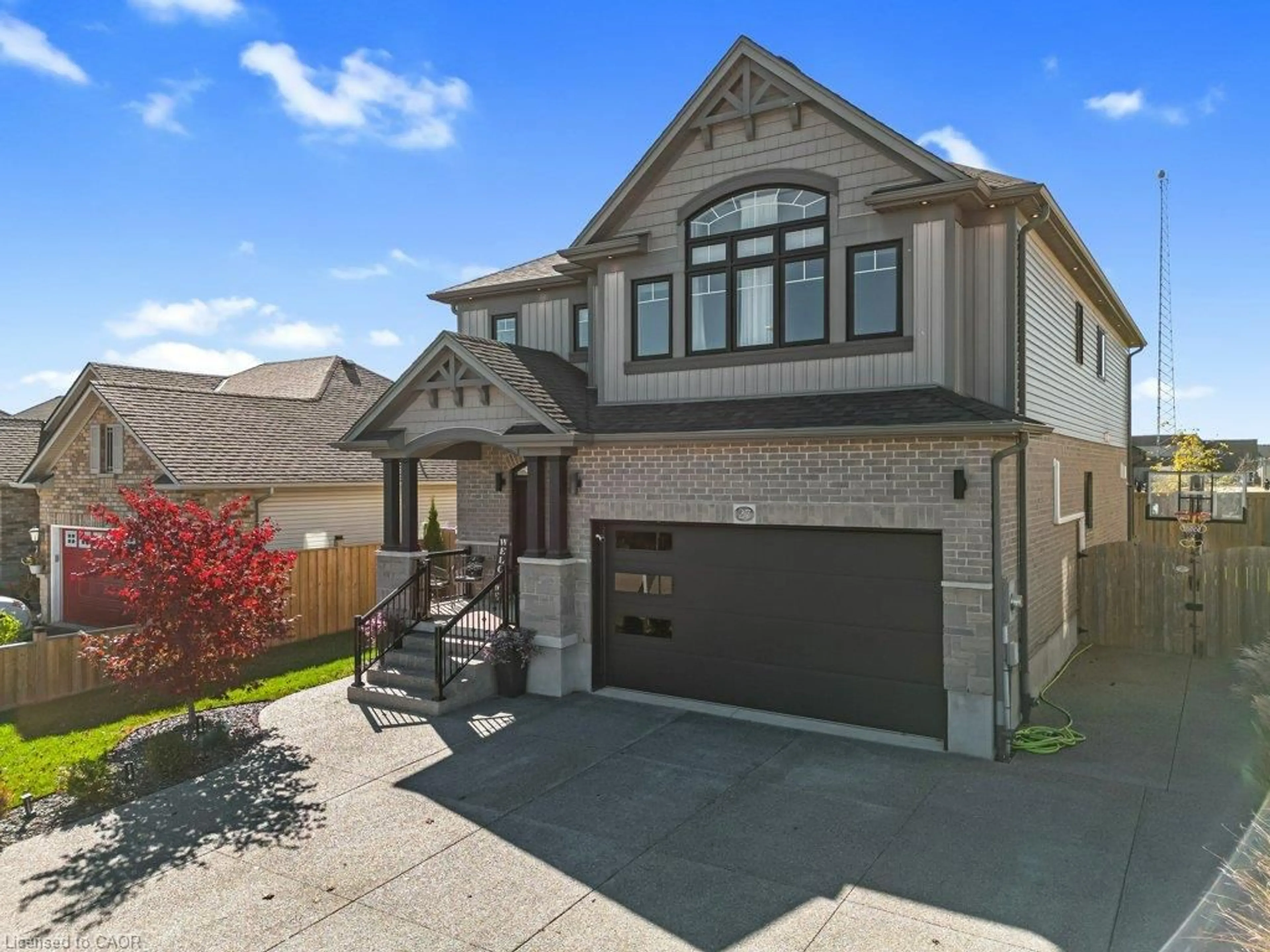 Home with brick exterior material, street for 27 Irongate Dr, Paris Ontario N3L 4G3