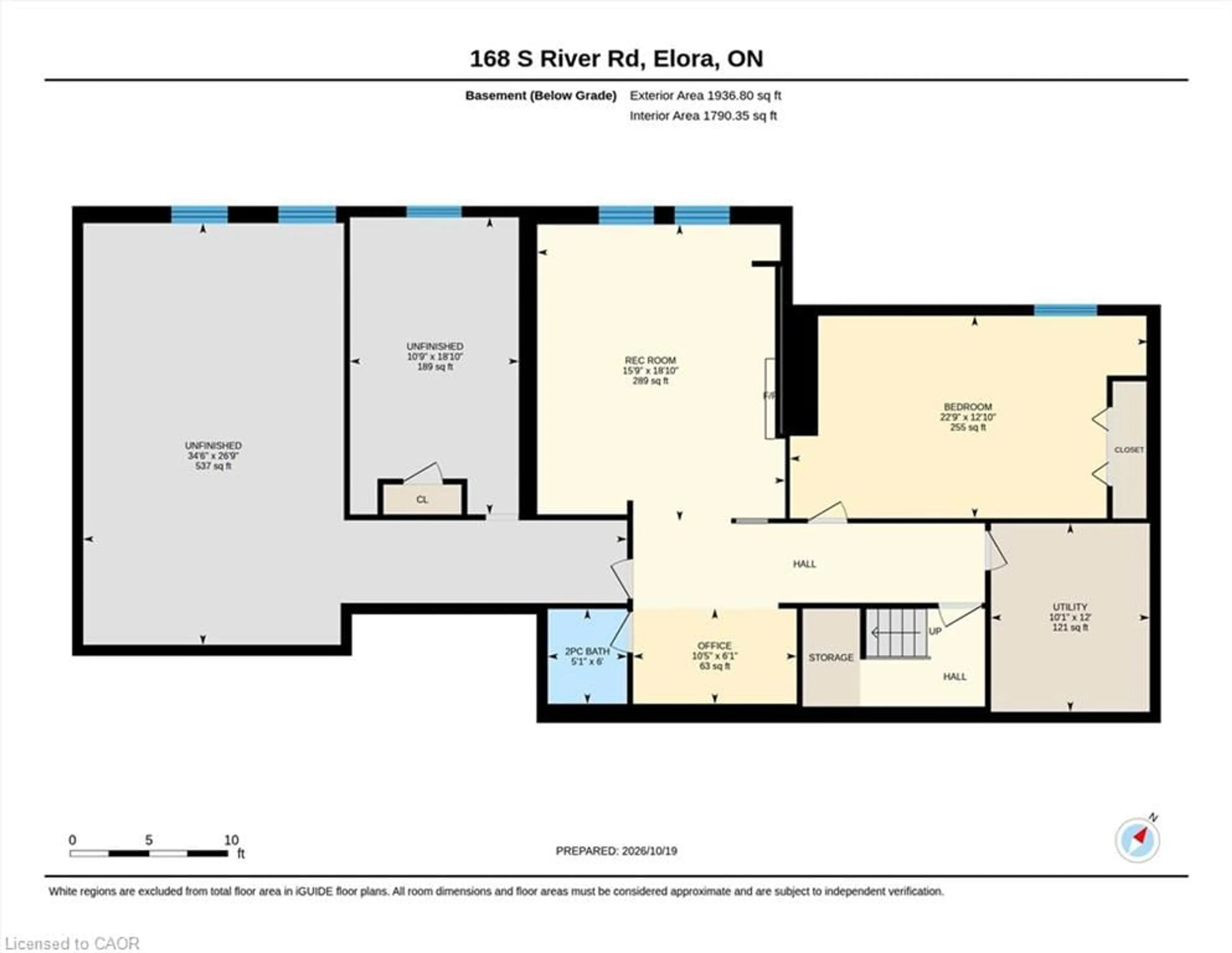 Floor plan for 168 South River Rd, Elora Ontario N0B 1S0