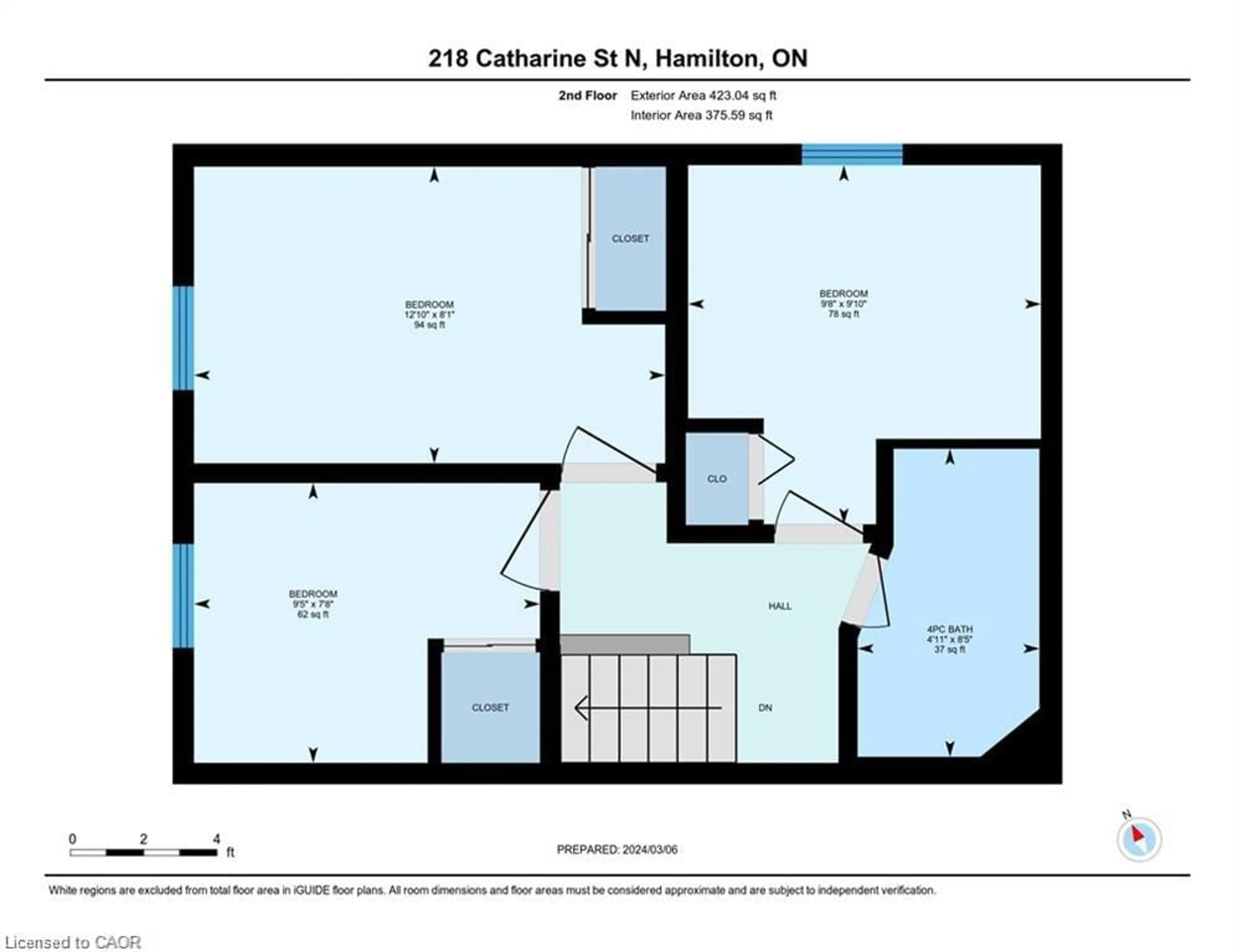 Floor plan for 218 Catharine St, Hamilton Ontario L8L 4S6