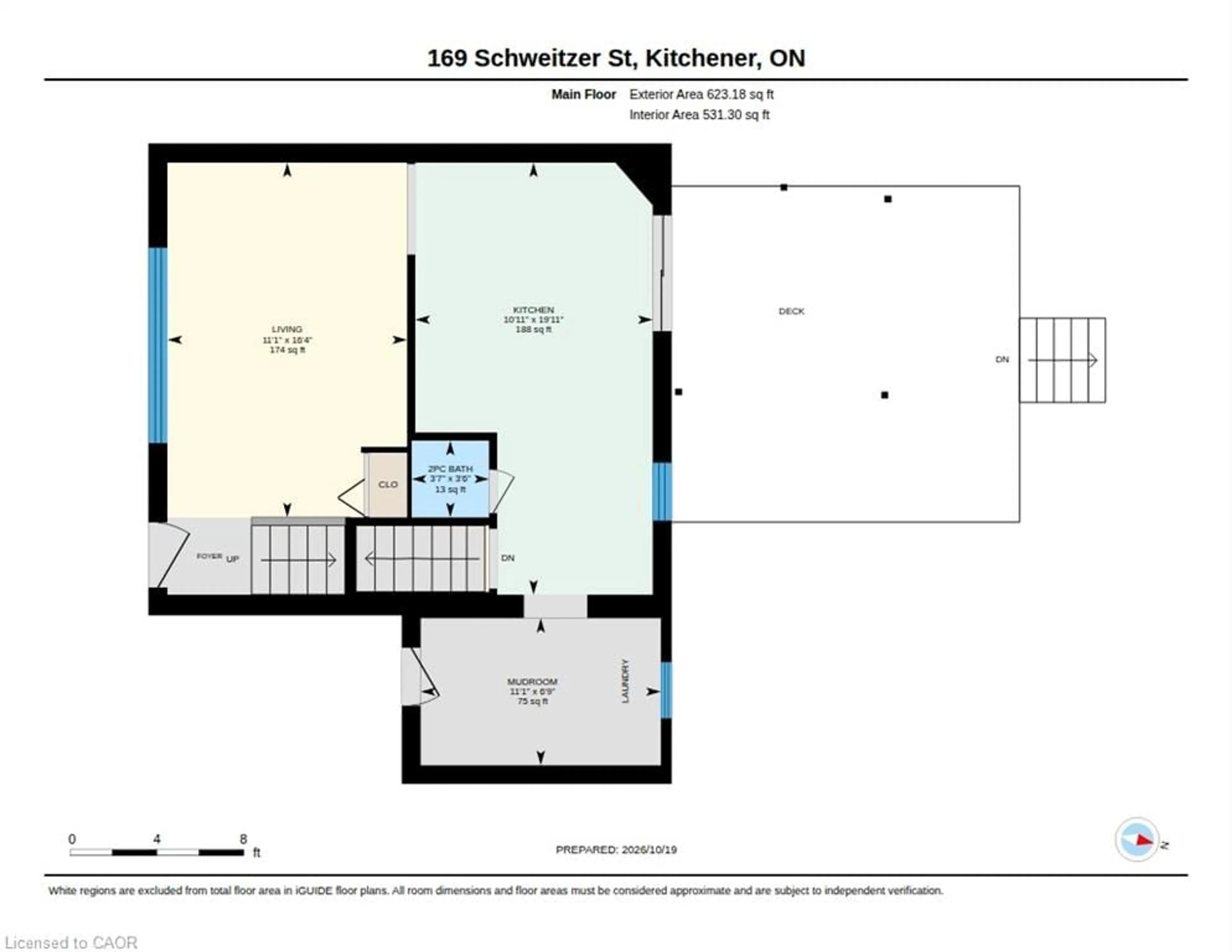 Floor plan for 169 Schweitzer St, Kitchener Ontario N2K 1C3