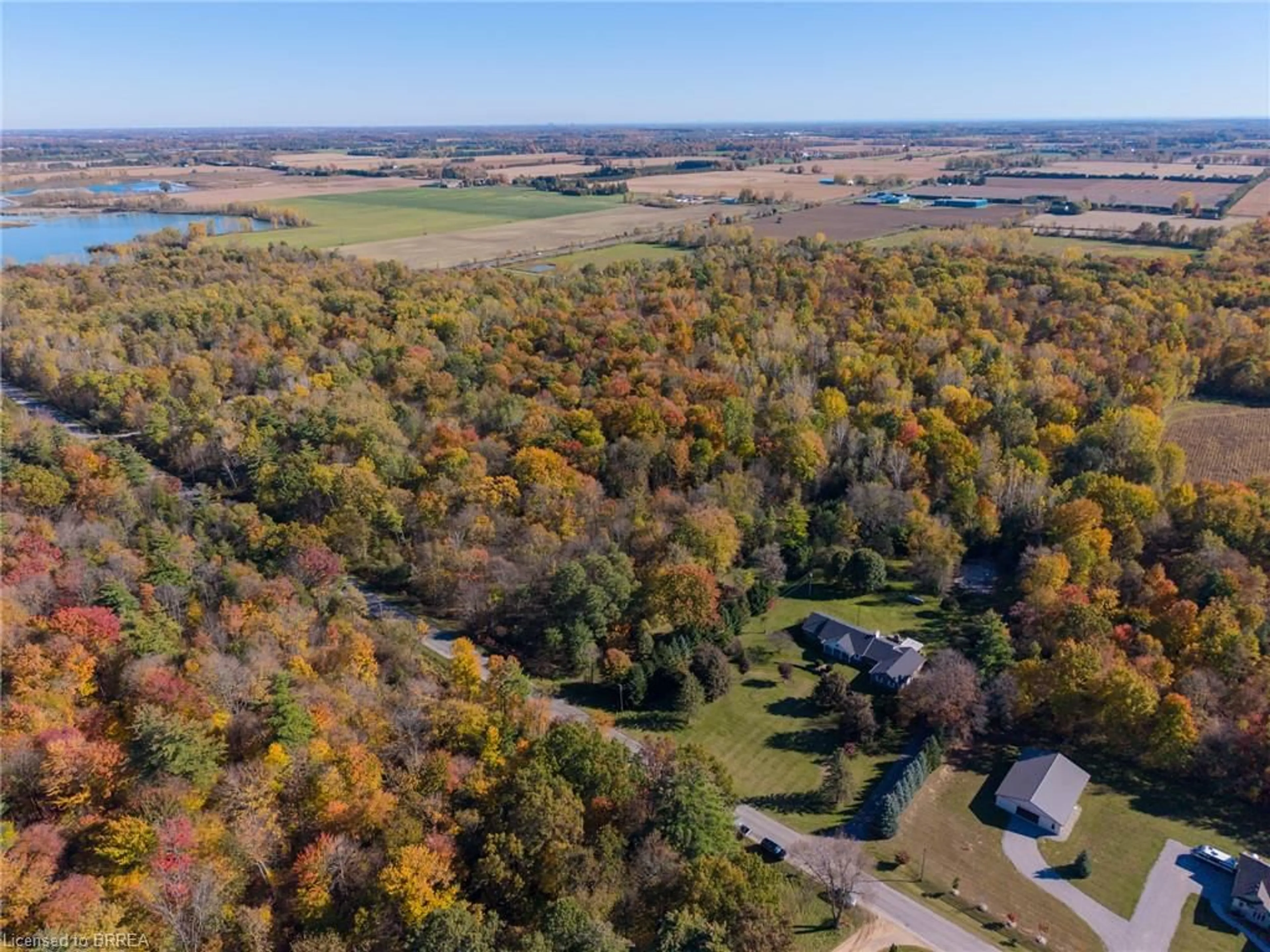 A pic from outside/outdoor area/front of a property/back of a property/a pic from drone, forest/trees view for 1834 Windham Rd 9, Windham Centre Ontario N0A 2A0