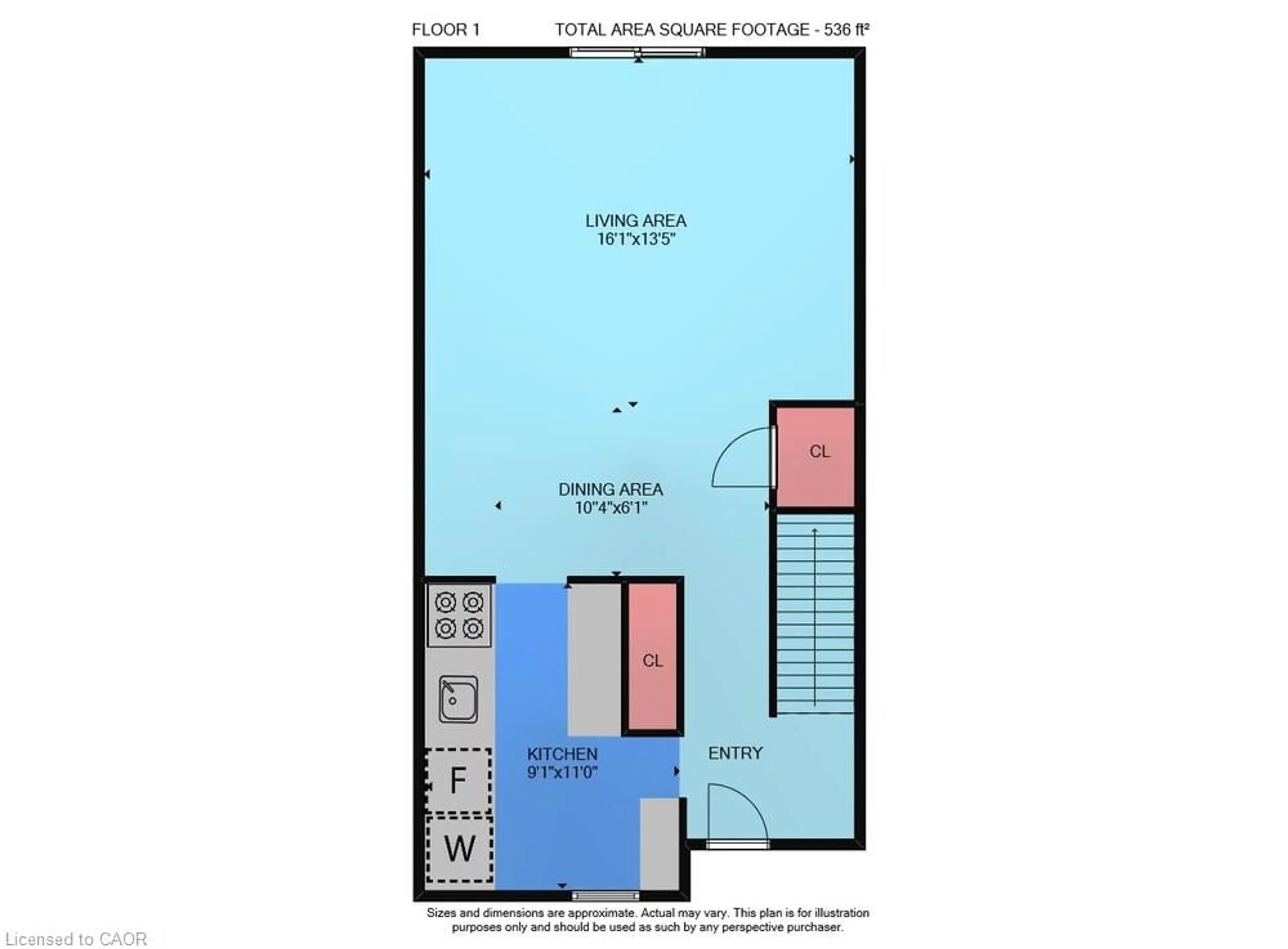 Floor plan for 350 Quigley Rd #543, Hamilton Ontario L8K 5N2