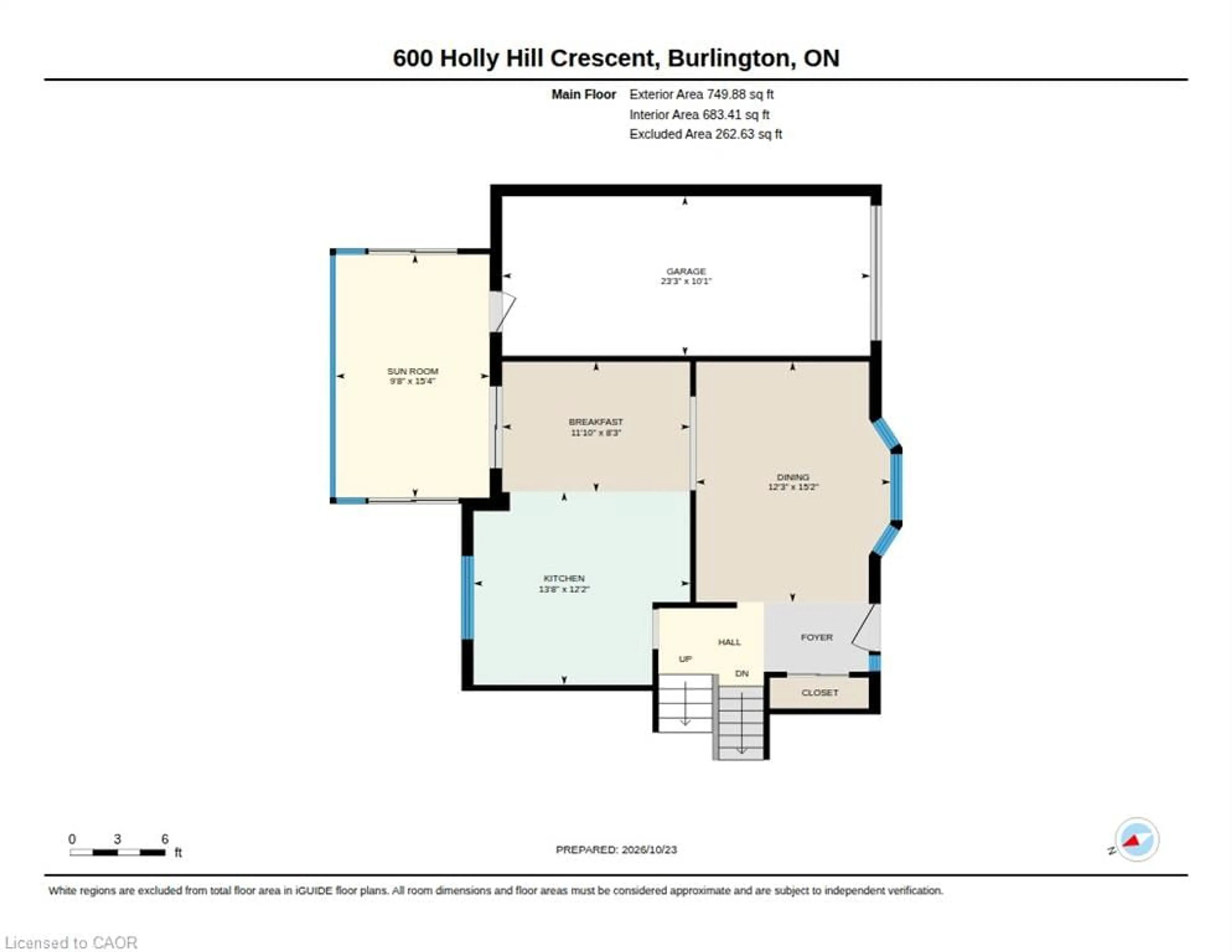 Floor plan for 600 Holly Hill Cres, Burlington Ontario L7L 3Z7