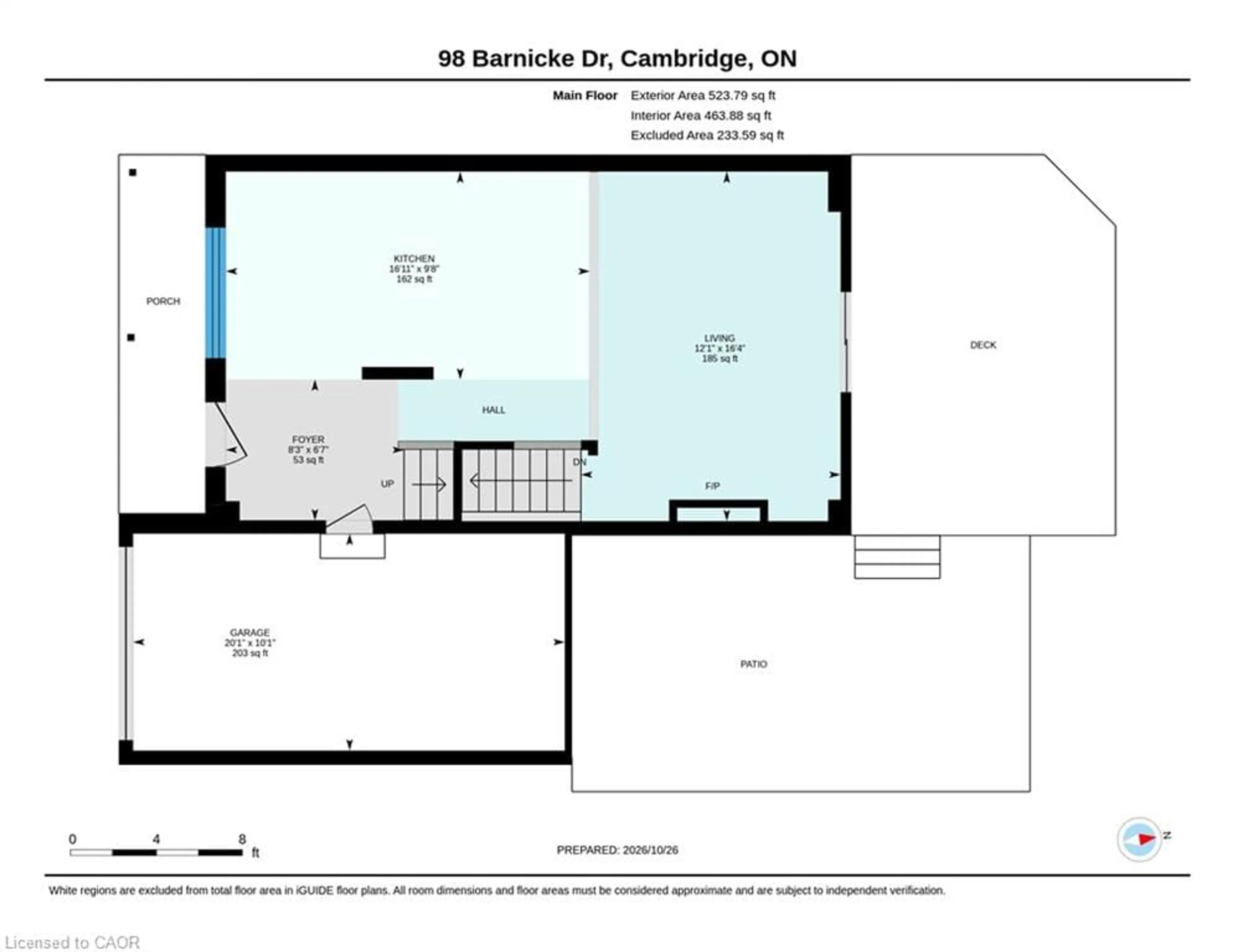 Floor plan for 98 Barnicke Dr, Cambridge Ontario N3C 3M4