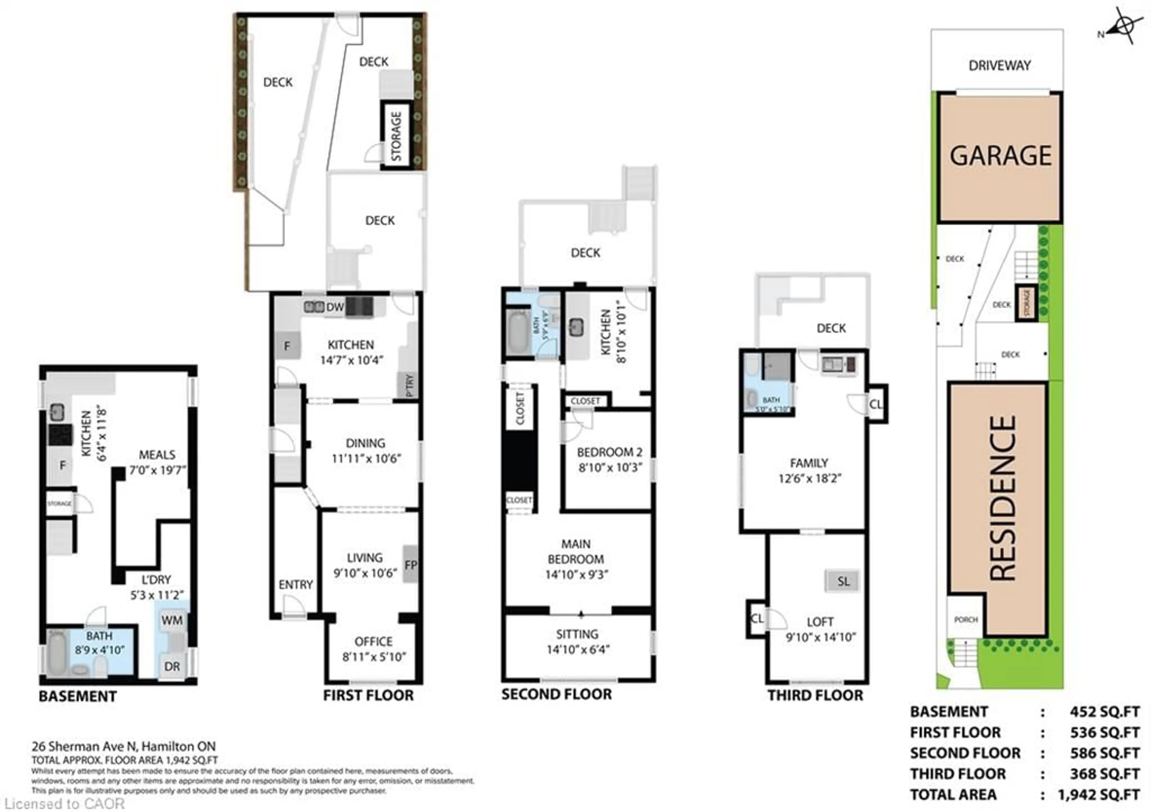 Floor plan for 26 Sherman Ave, Hamilton Ontario L8L 6L8