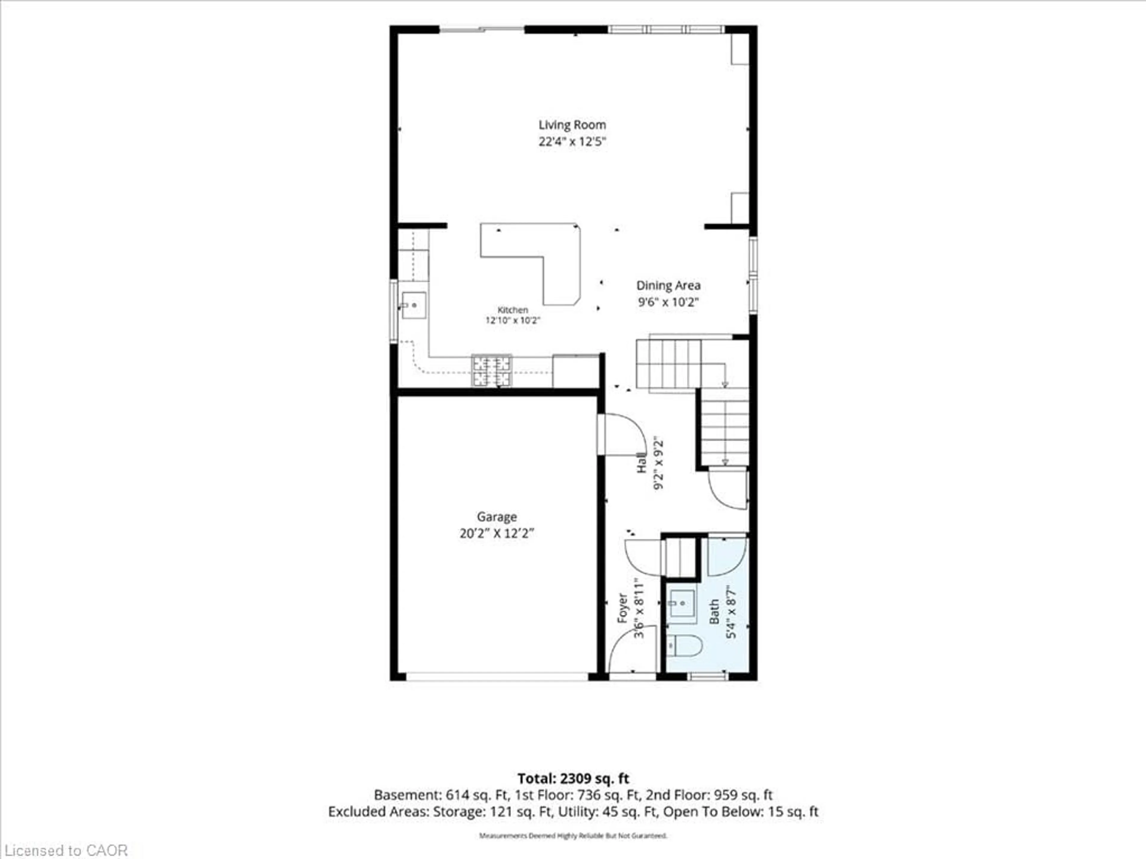 Floor plan for 22 Indigo St, Kitchener Ontario N2E 4E8