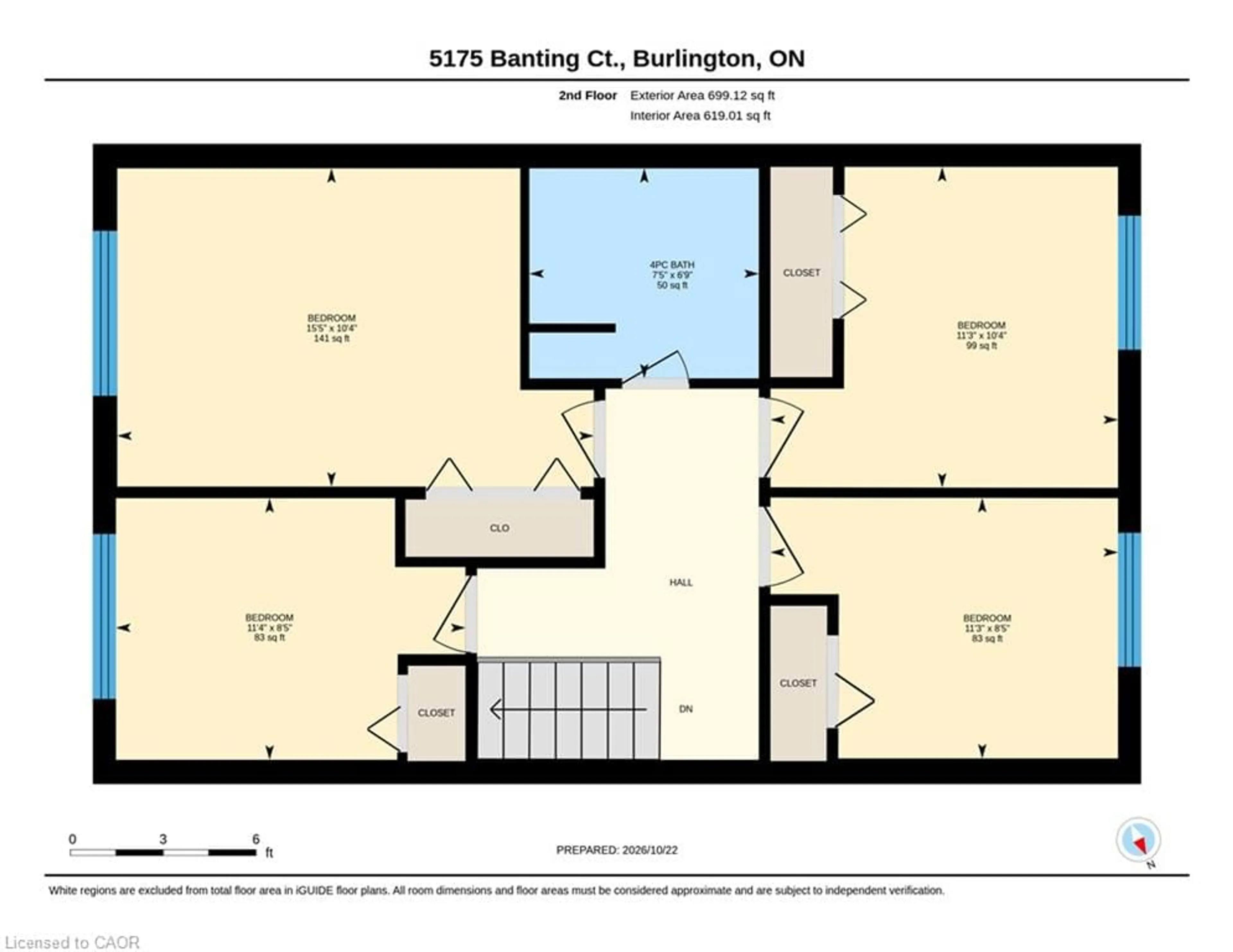 Floor plan for 5175 Banting Crt, Burlington Ontario L7L 2Z4