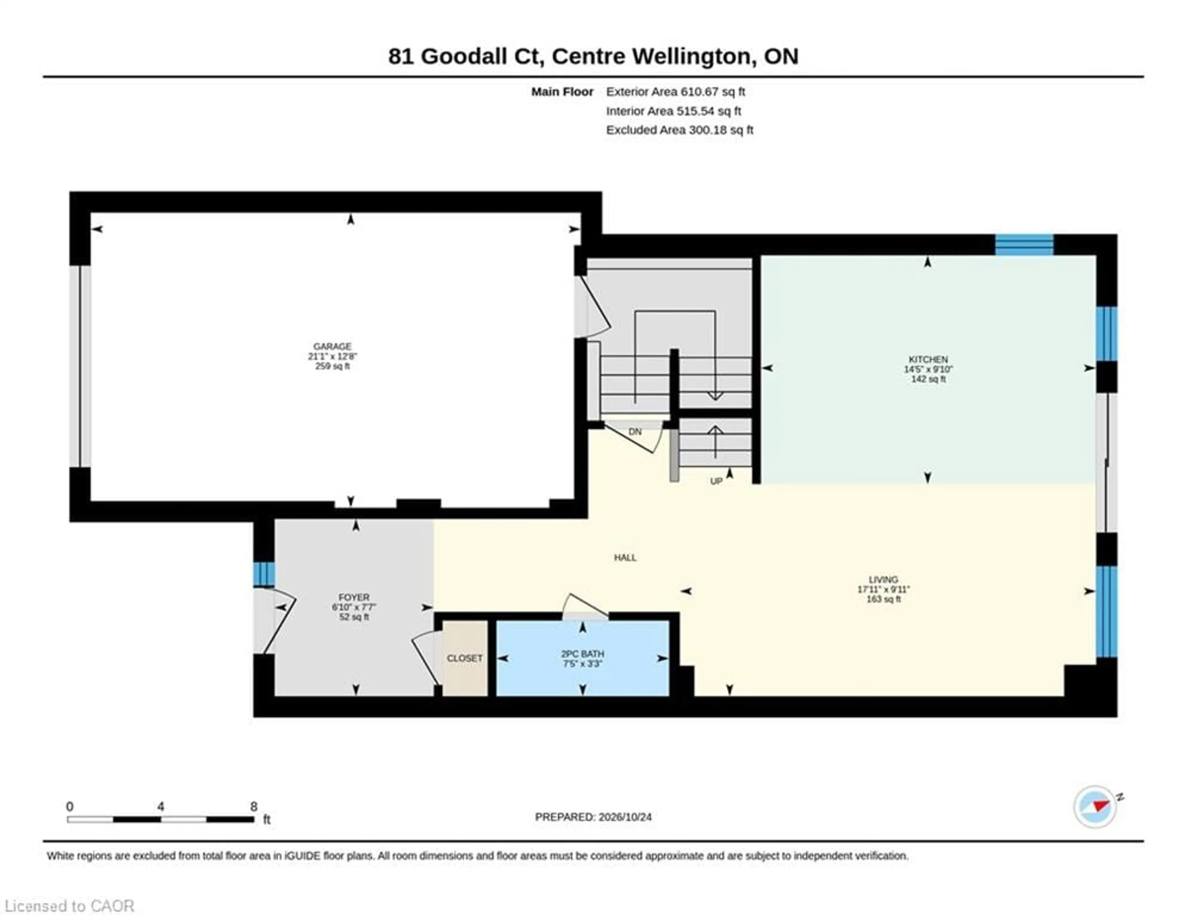 Floor plan for 81 Goodall Crt, Fergus Ontario N1M 0C8