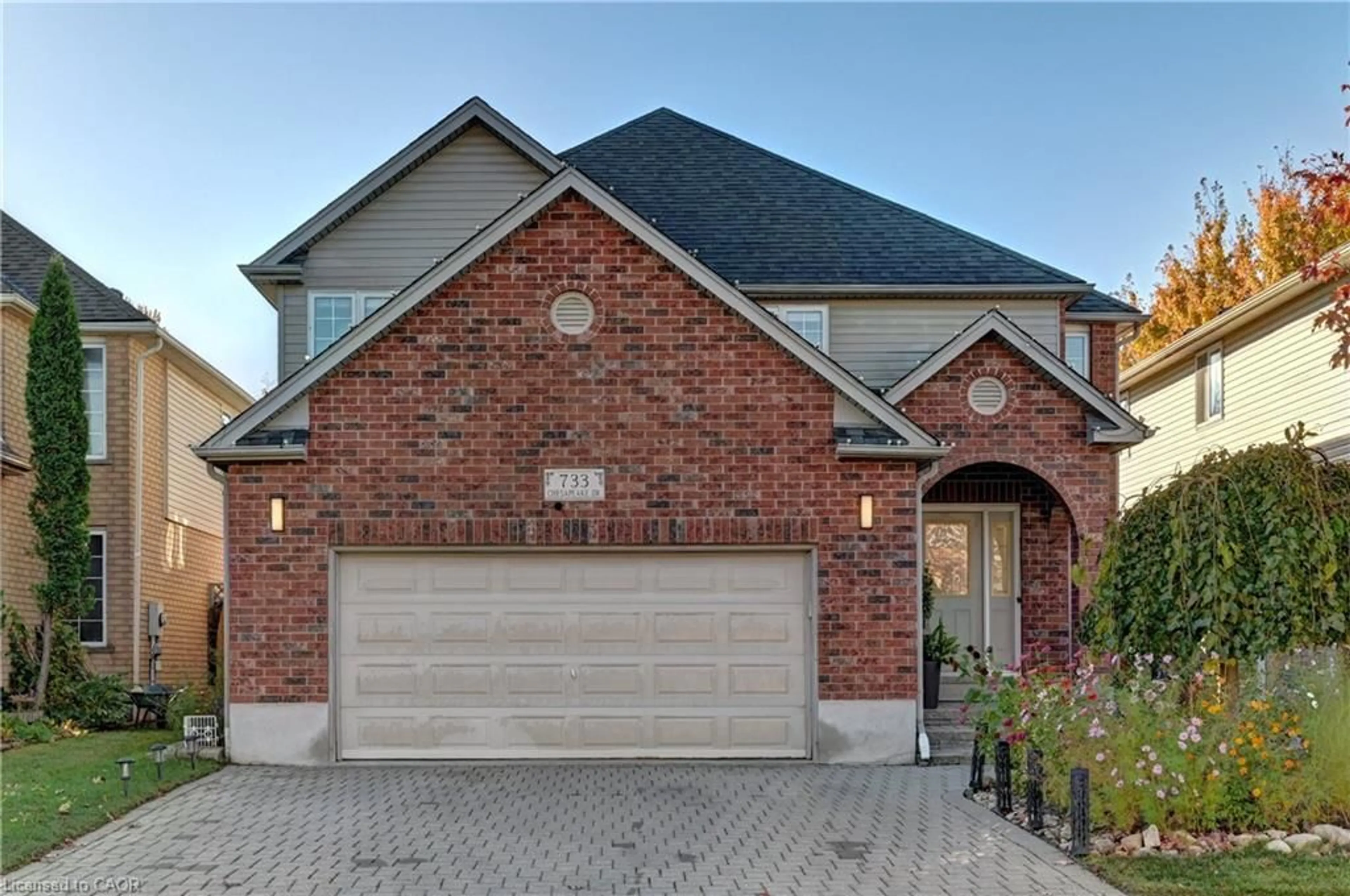 Home with brick exterior material, street for 733 Chesapeake Dr, Waterloo Ontario N2K 4G3