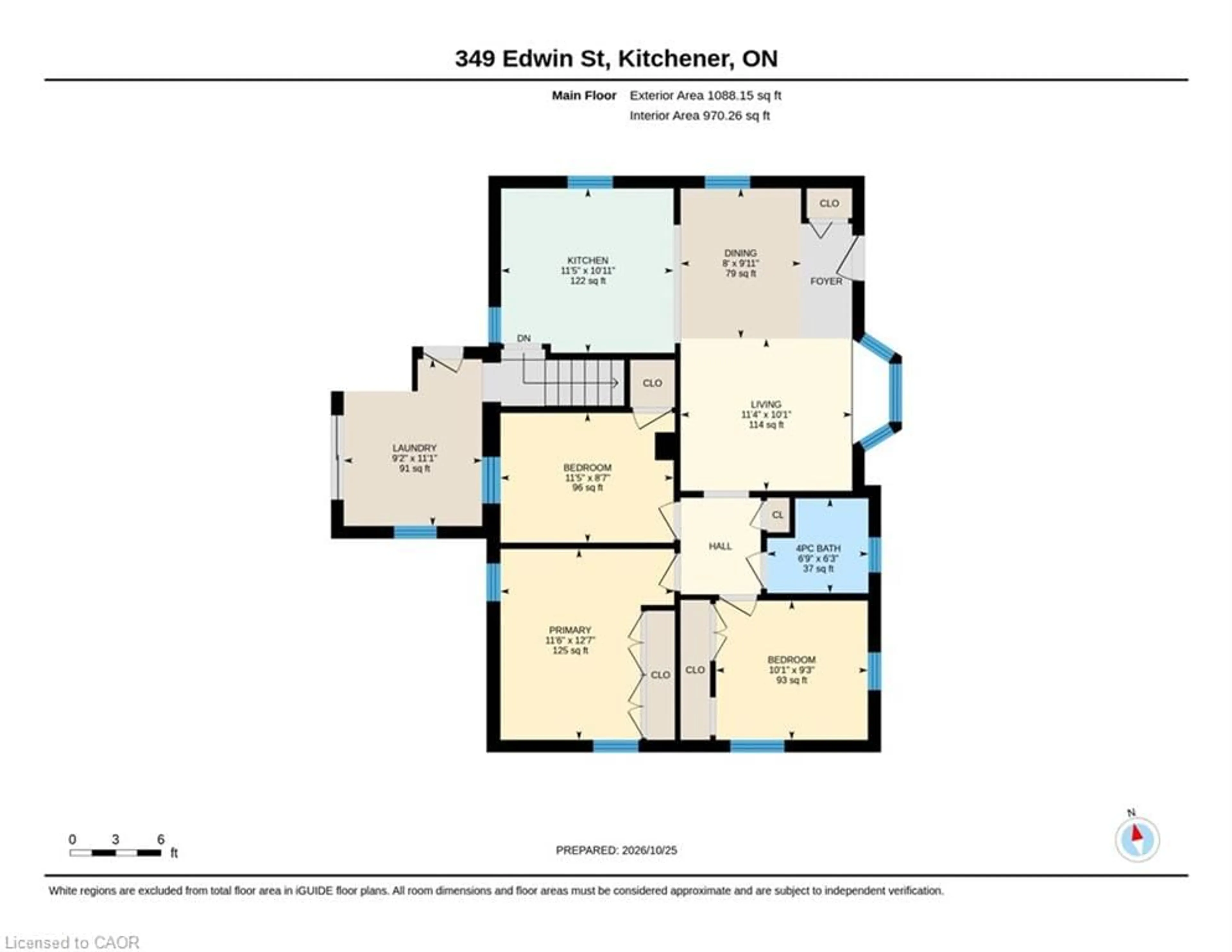 Floor plan for 349 Edwin St, Kitchener Ontario N2H 4P5