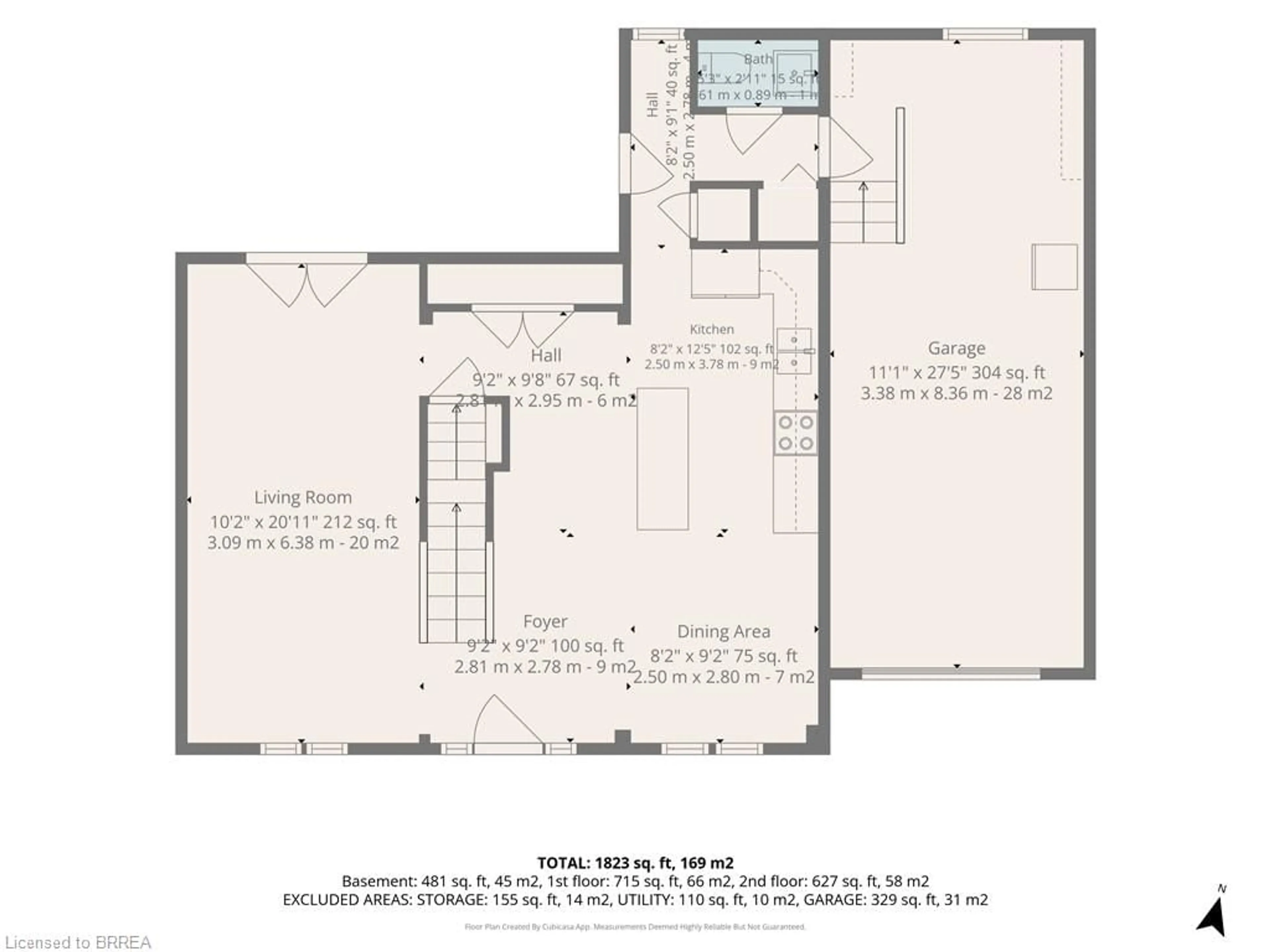 Floor plan for 133 Aspen St, Paris Ontario N3L 4A7